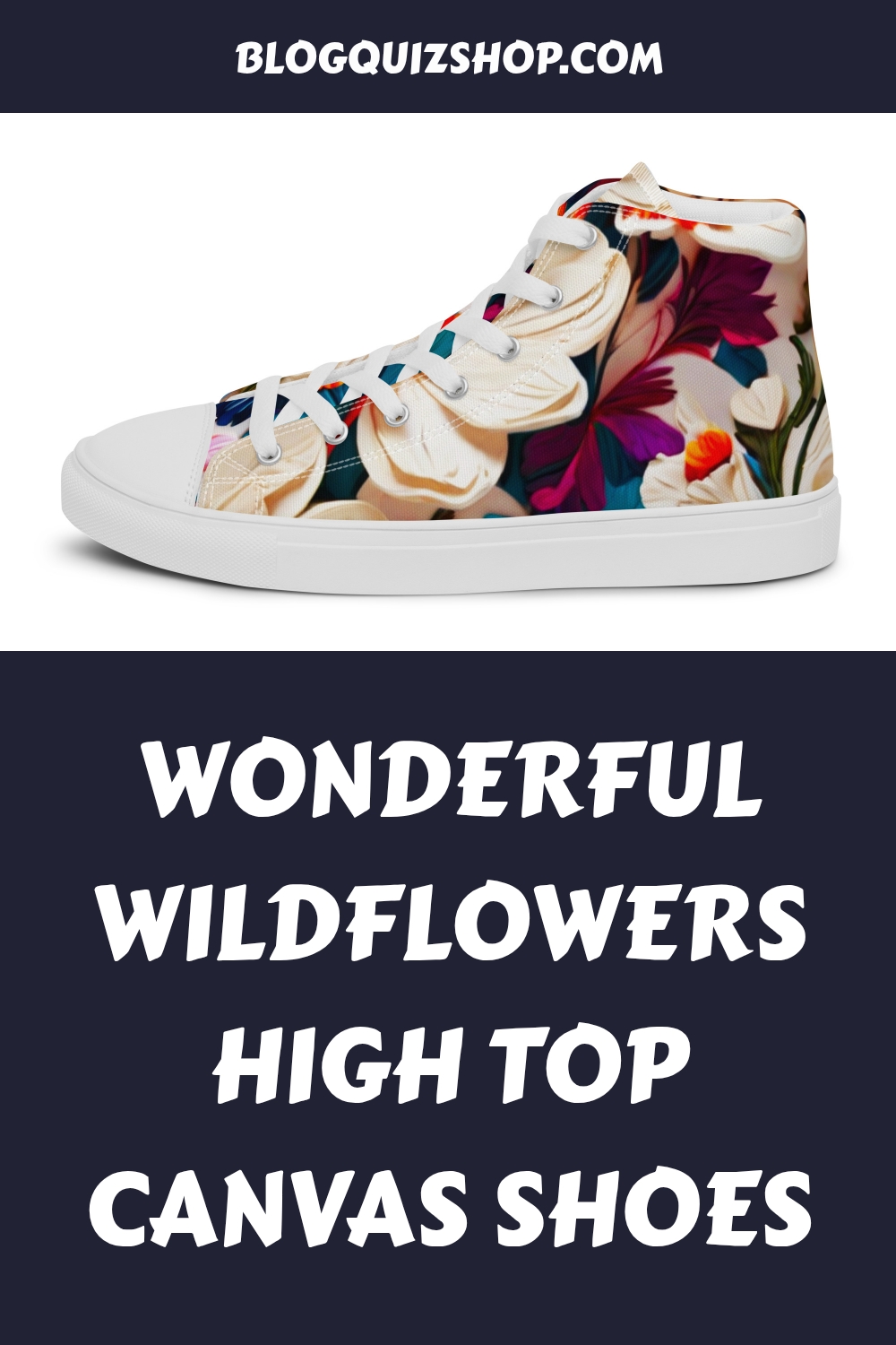 Wonderful Wildflowers High Top Canvas Shoes generated pin 19371 1