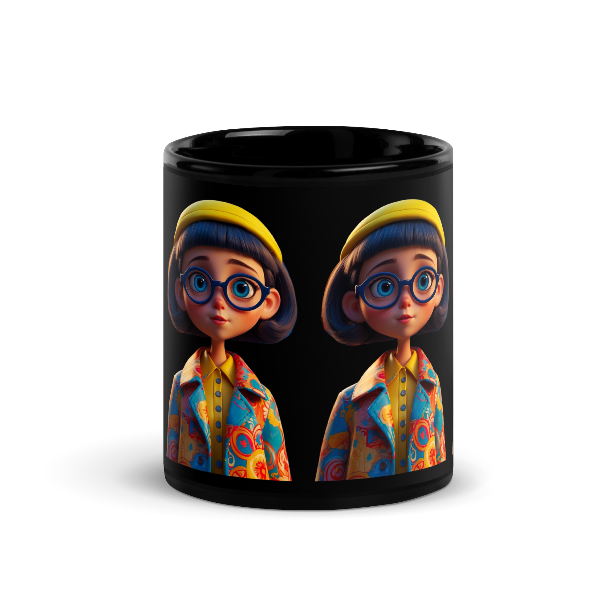 Big Eyes Black Glossy Mug 1 Big Eyes Black Glossy Mug