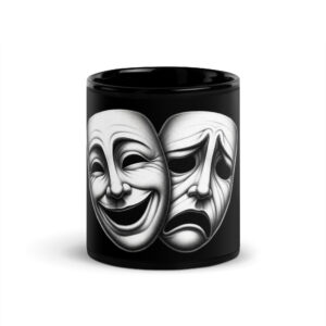 Opera Drama Black Glossy Mug