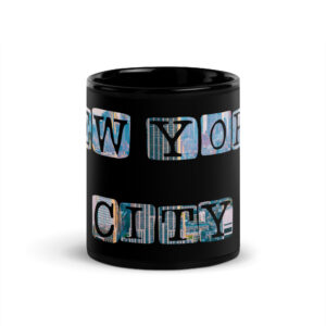 NYC Black Glossy Mug