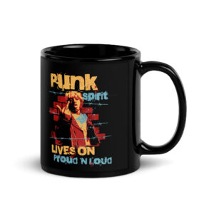 Punk Spirit Black Glossy Mug