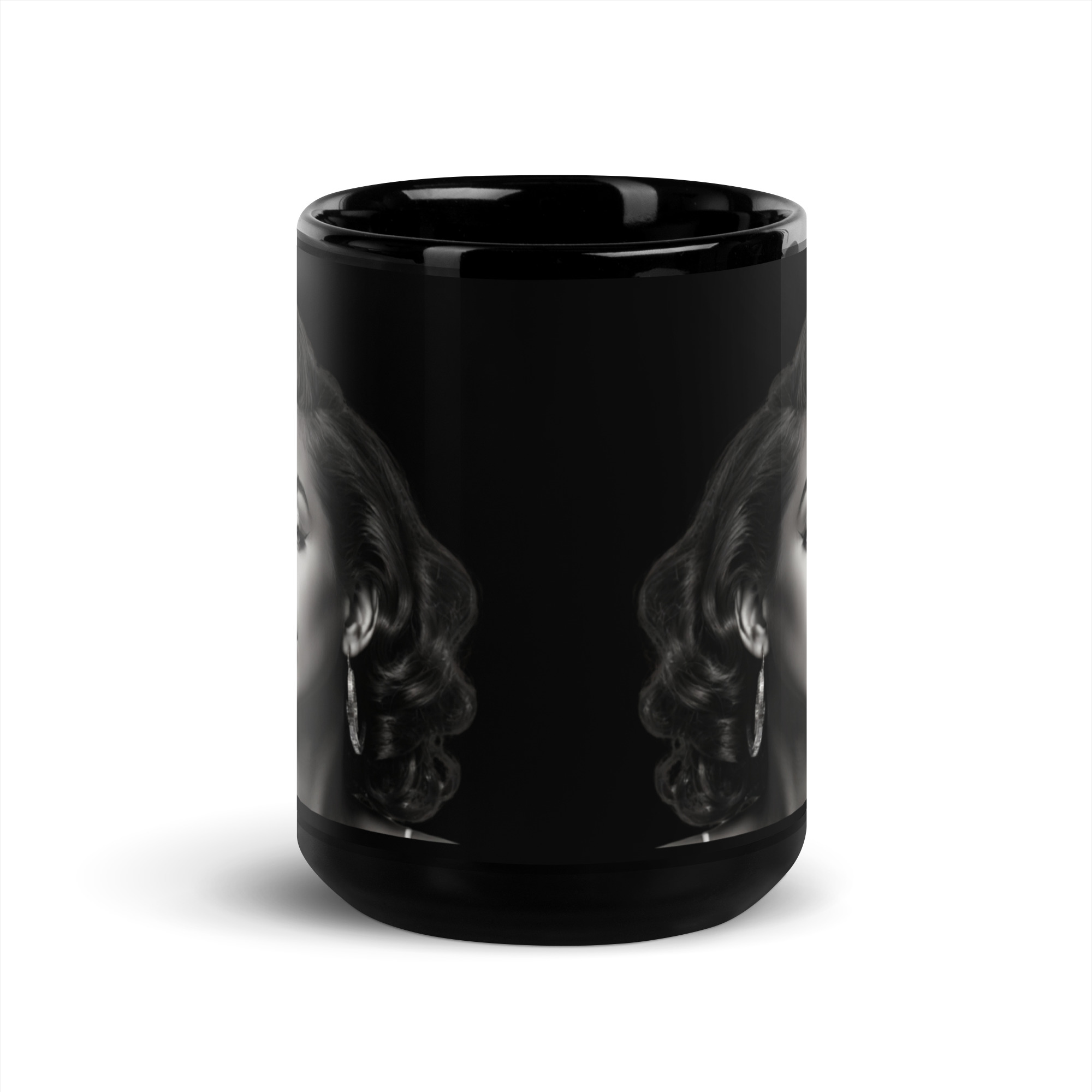 Black Glamour Girl Glossy Mug 6 Black Glamour Girl Glossy Mug - Image 6