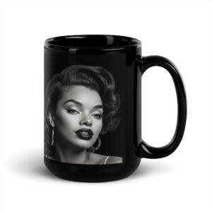 Black Glamour Girl Glossy Mug