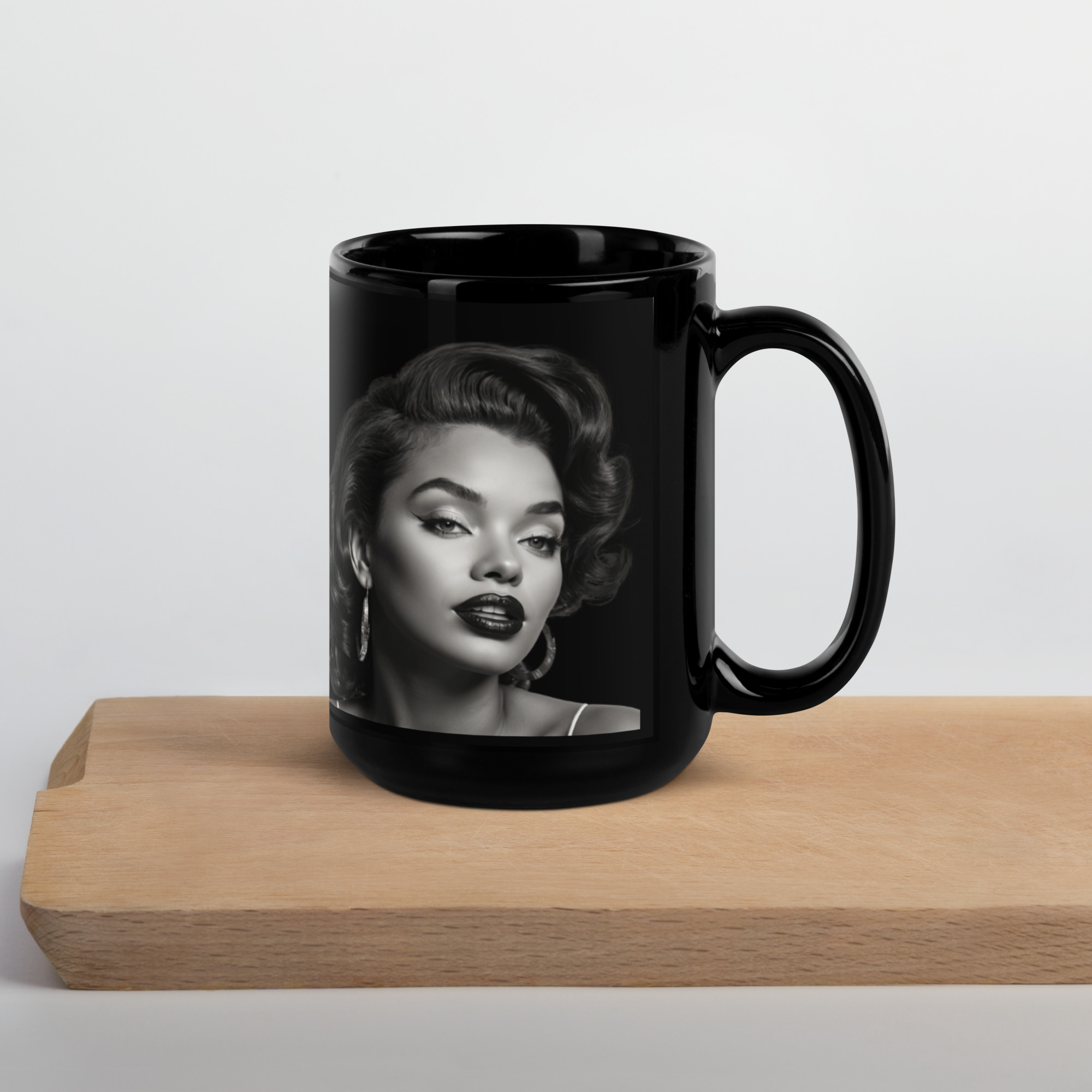 Black Glamour Girl Glossy Mug 10 Black Glamour Girl Glossy Mug - Image 10