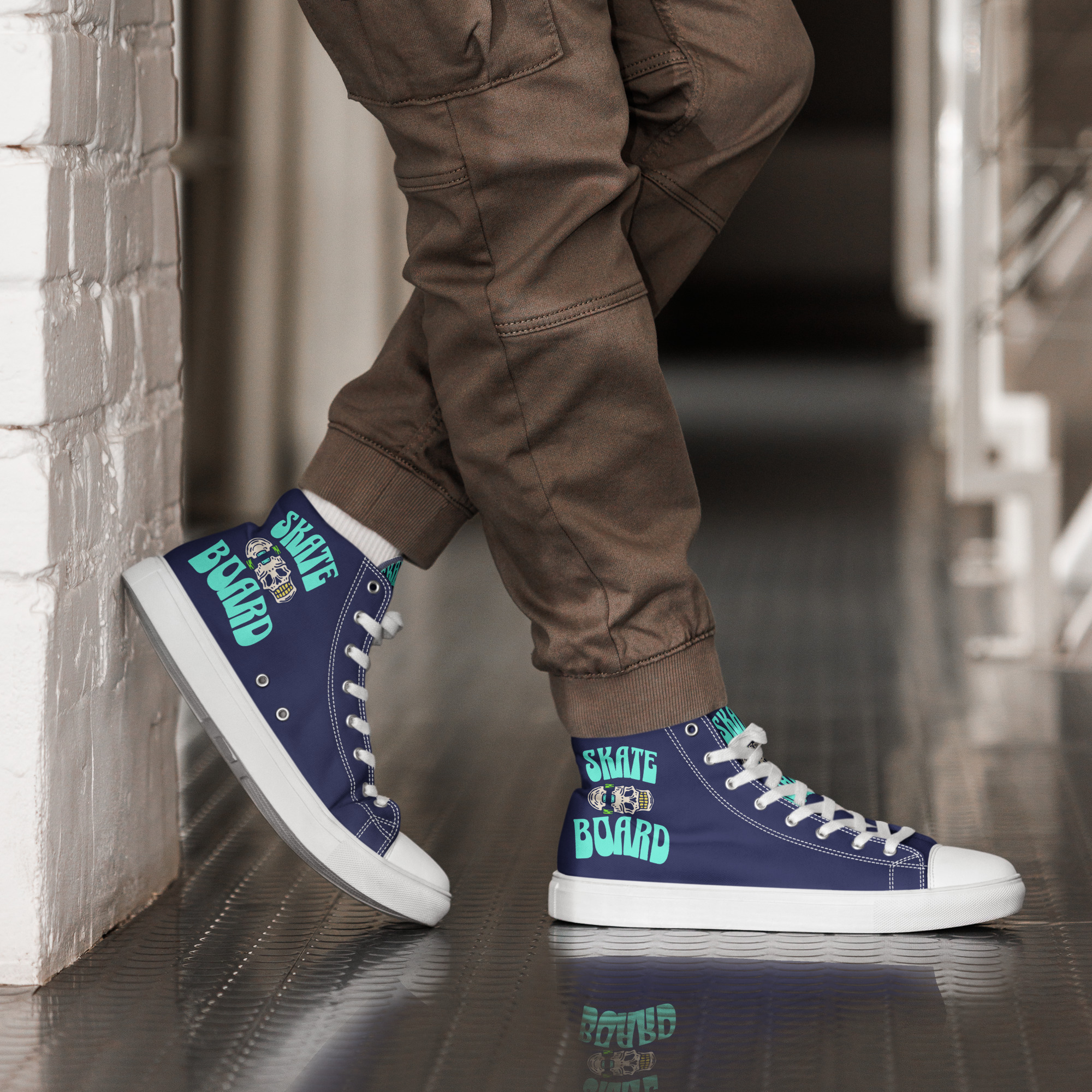 Skateboard Men High Top Canvas Shoes 3 Skateboard Men High Top Canvas Shoes - Image 3