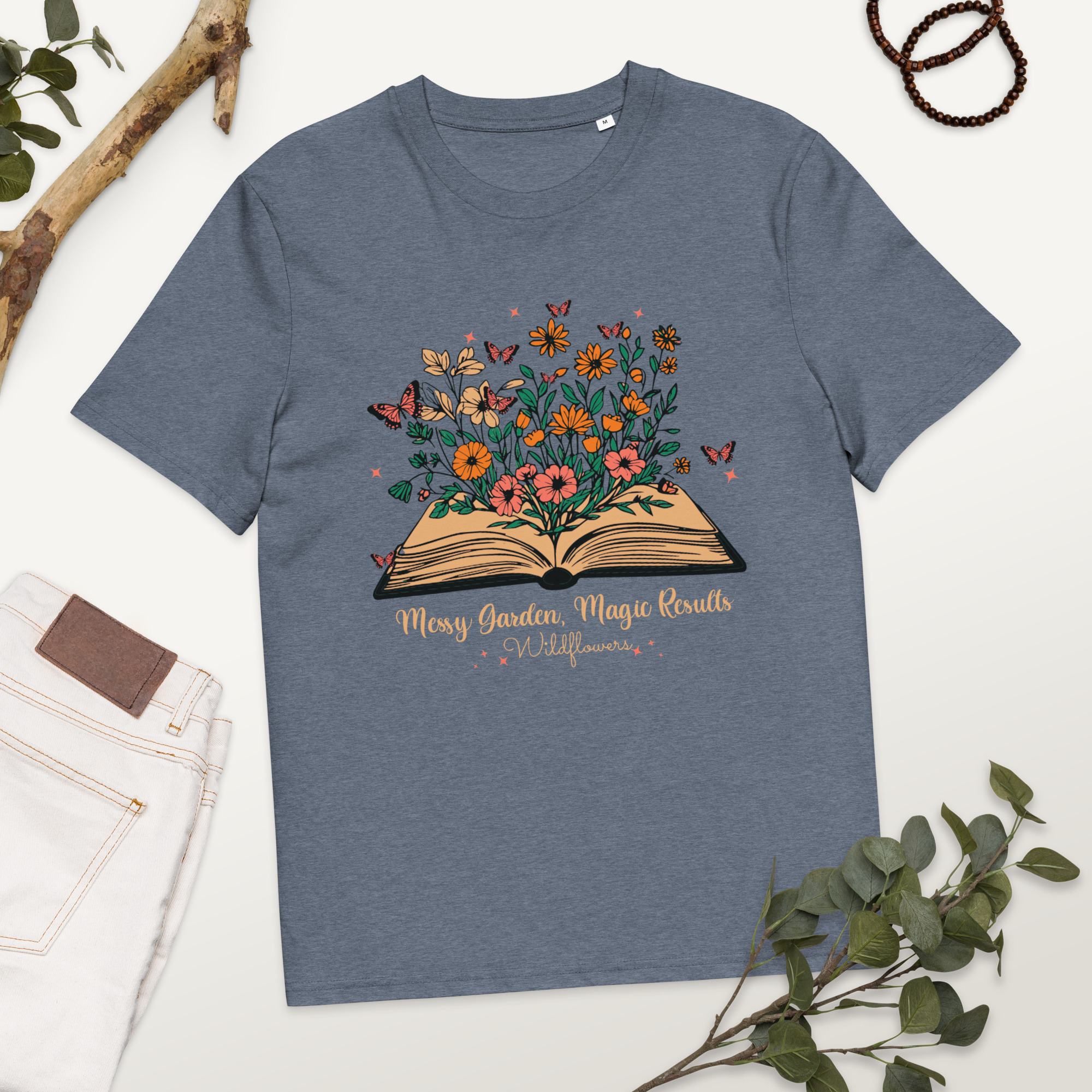 Wildflowers Messy Garden Cotton T-Shirt 14 Wildflowers Messy Garden Cotton T-Shirt - Image 14