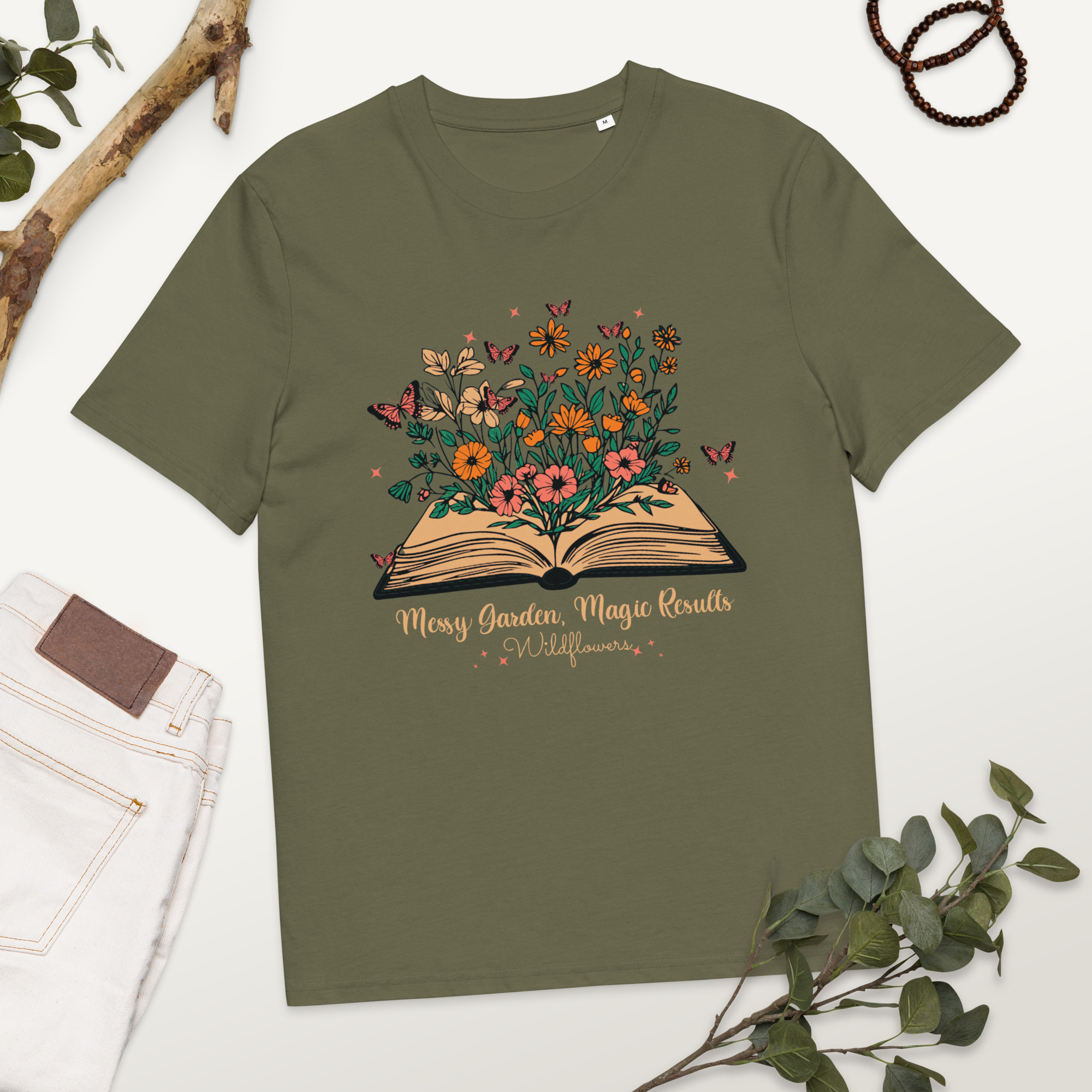 Wildflowers Messy Garden Cotton T-Shirt 19 Wildflowers Messy Garden Cotton T-Shirt - Image 19