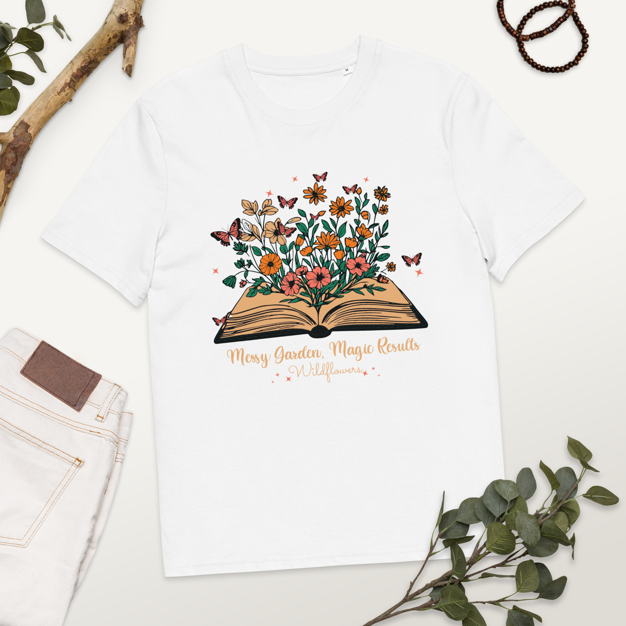 Wildflowers Messy Garden Cotton T-Shirt 22 Wildflowers Messy Garden Cotton T-Shirt - Image 22