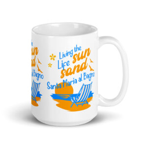 Puglia Santa Maria White Glossy Mug
