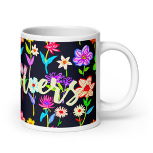 Wildflowers White Glossy Mug