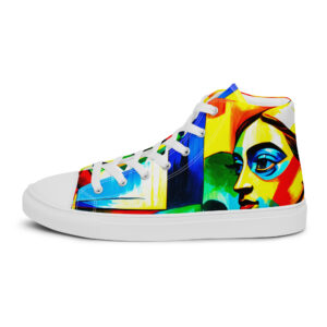 Brilliant Cubism High Top Canvas Shoes