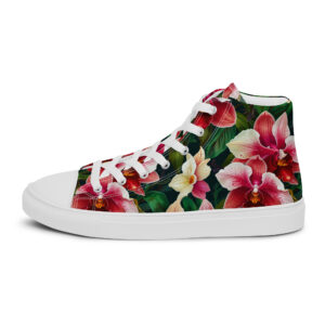 Brilliant Orchids High Top Canvas Shoes