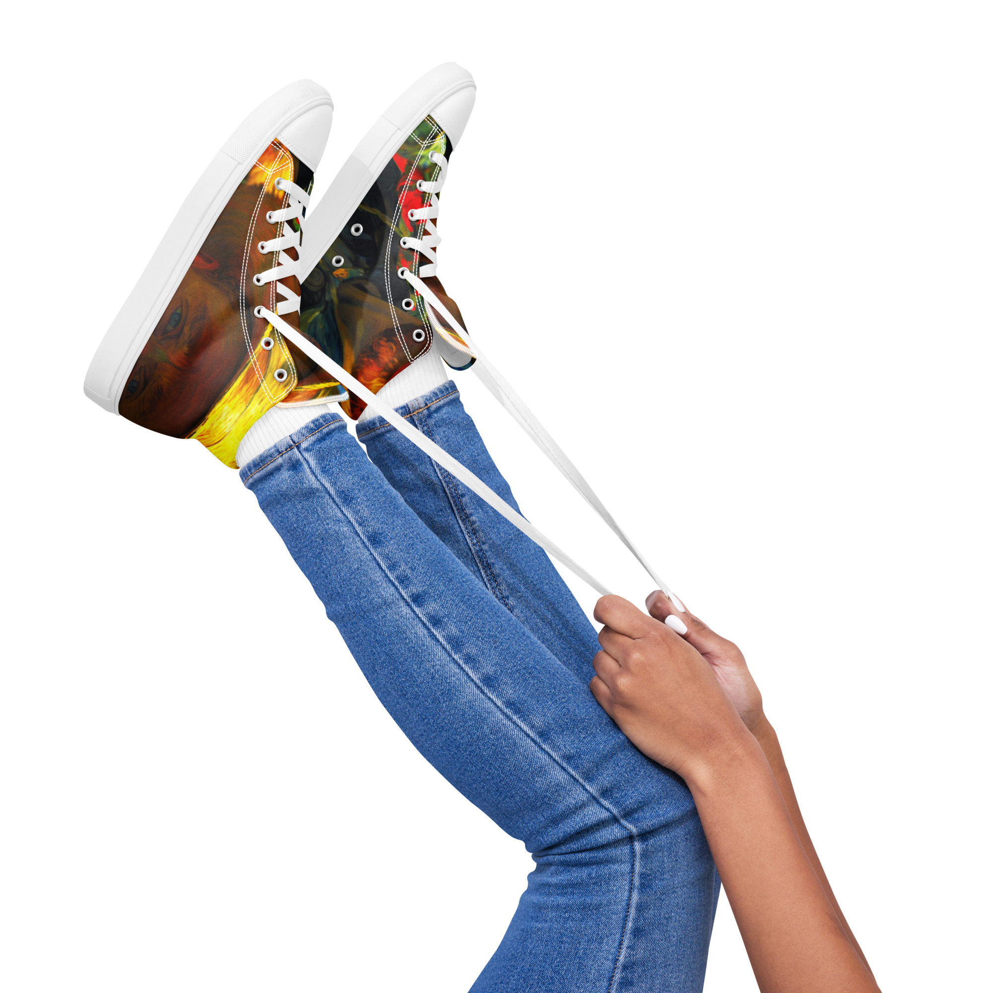 Brilliant Artistic High Top Canvas Shoes 5 Brilliant Artistic High Top Canvas Shoes - Image 5