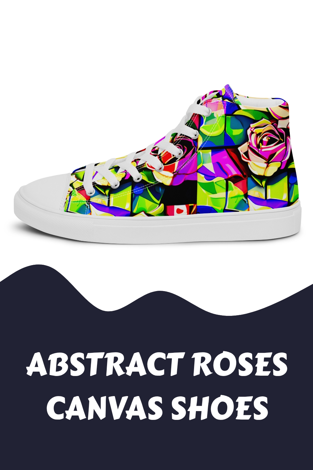 Abstract Roses Canvas Shoes generated pin 23878 1