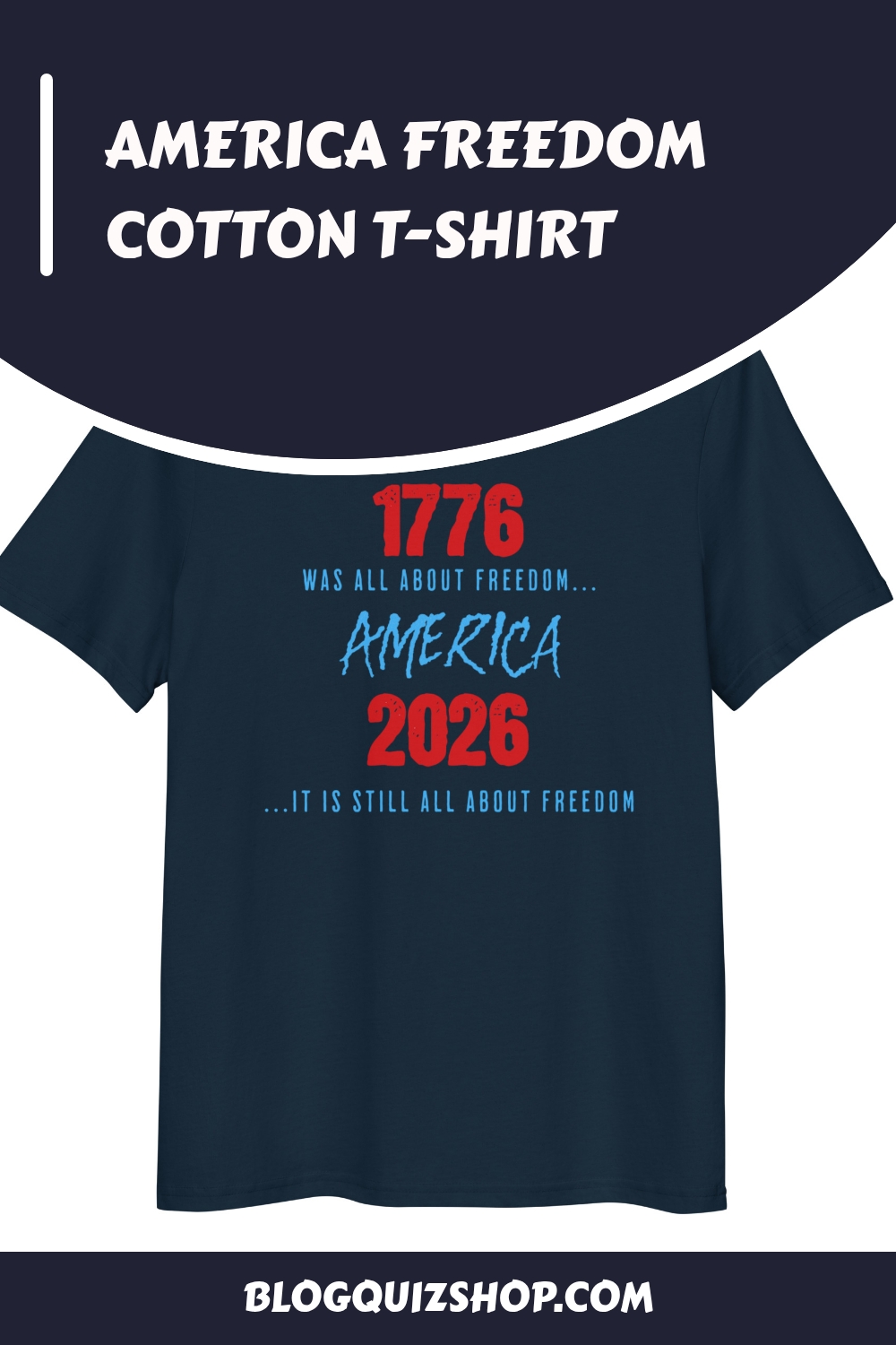 America Freedom Cotton T Shirt generated pin 22769 1