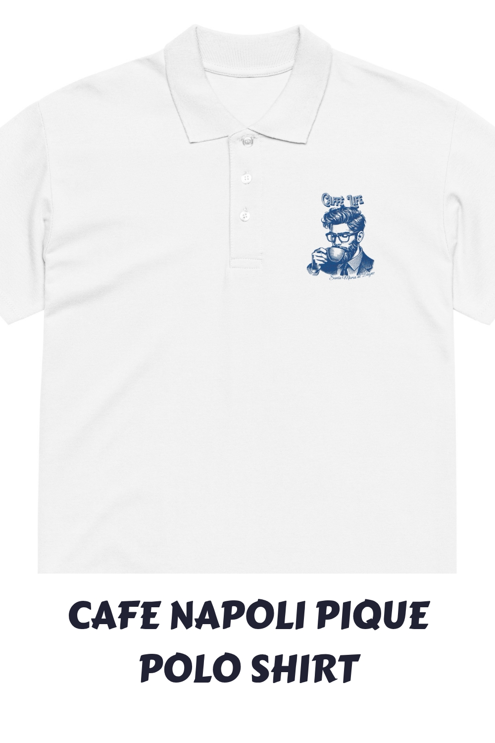 Cafe Napoli Pique Polo Shirt generated pin 24279