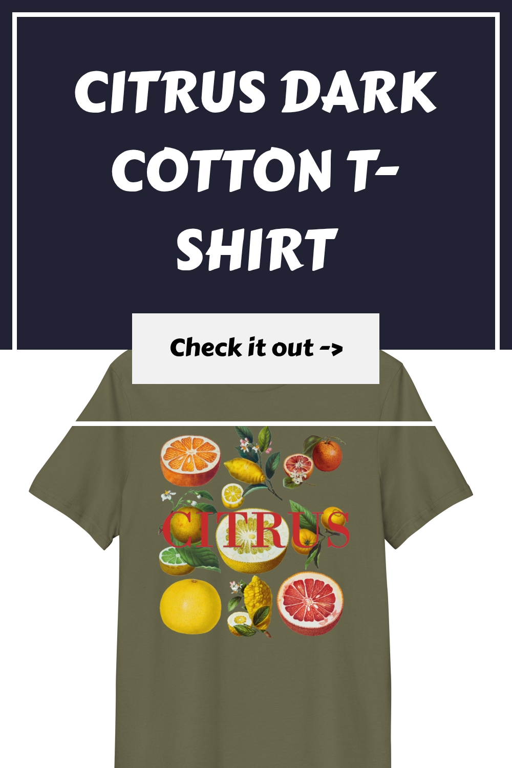 Citrus Dark Cotton T Shirt generated pin 22943