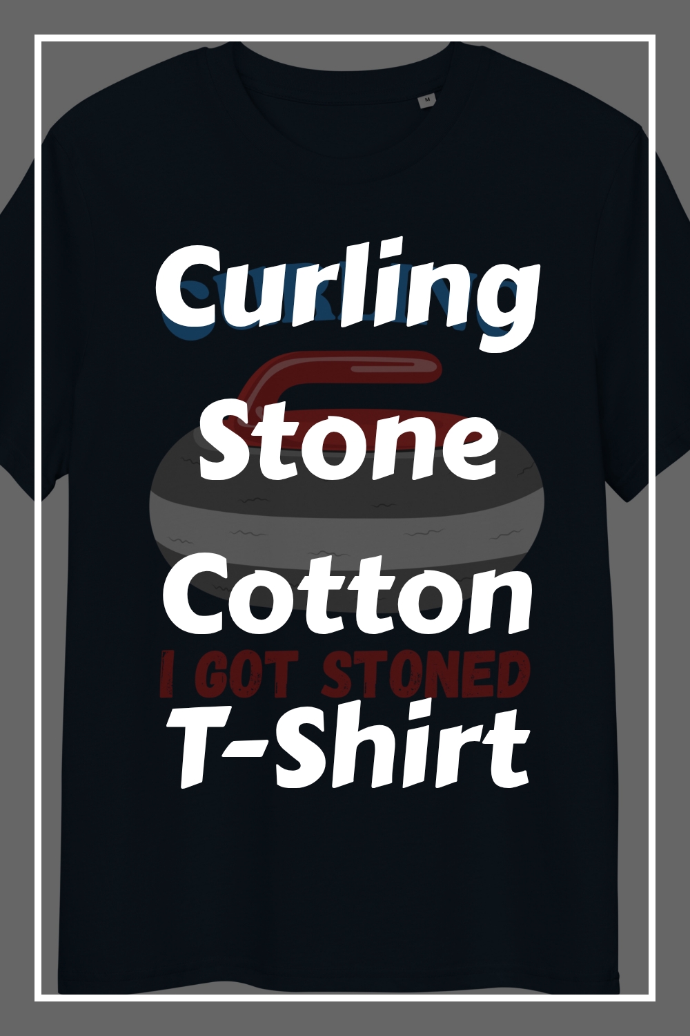 Curling Stone Cotton T Shirt generated pin 25088