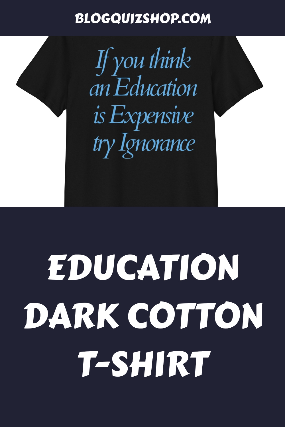Education Dark Cotton T Shirt generated pin 23330