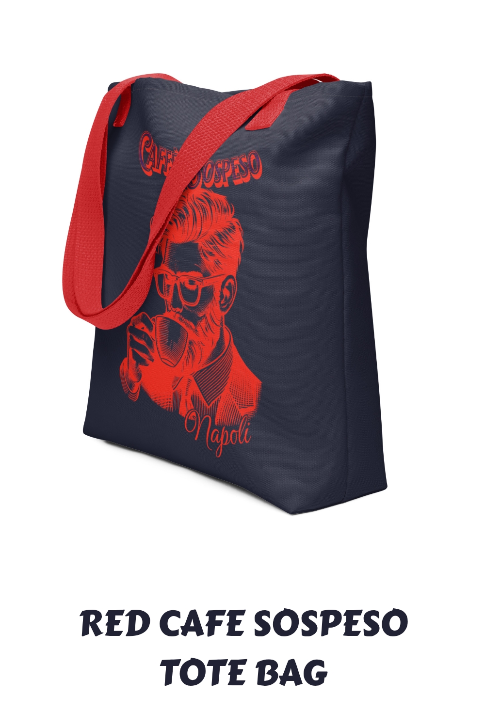 Red Cafe Sospeso Tote Bag generated pin 23121