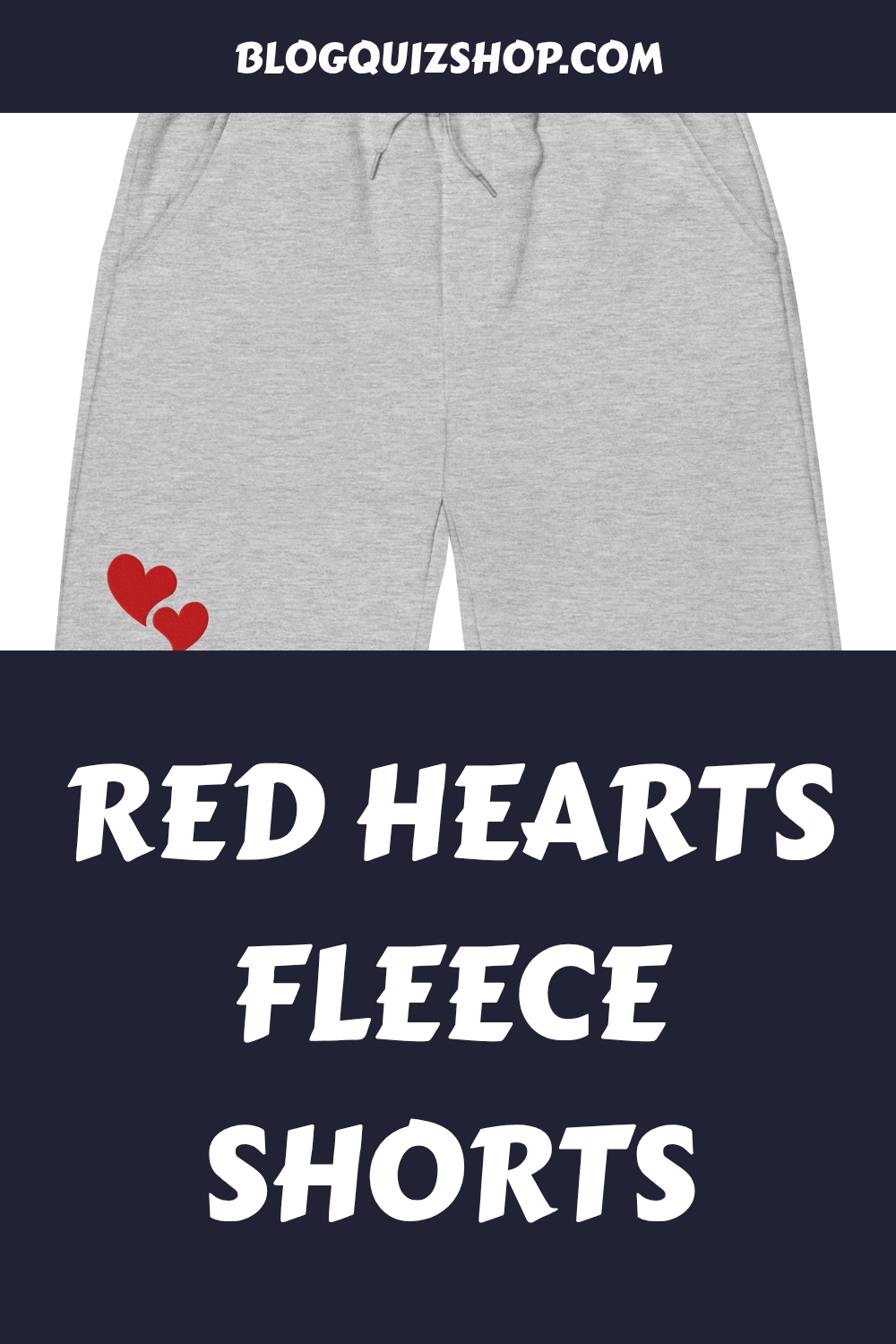 Red Hearts Fleece Shorts generated pin 24219