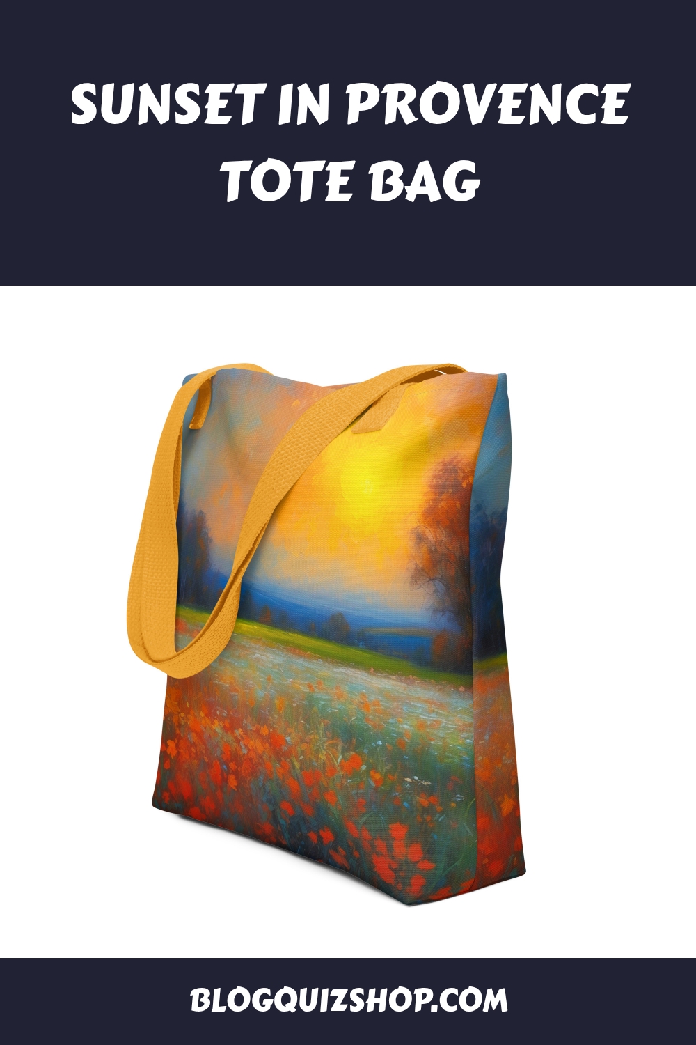 Sunset in Provence Tote Bag generated pin 24667