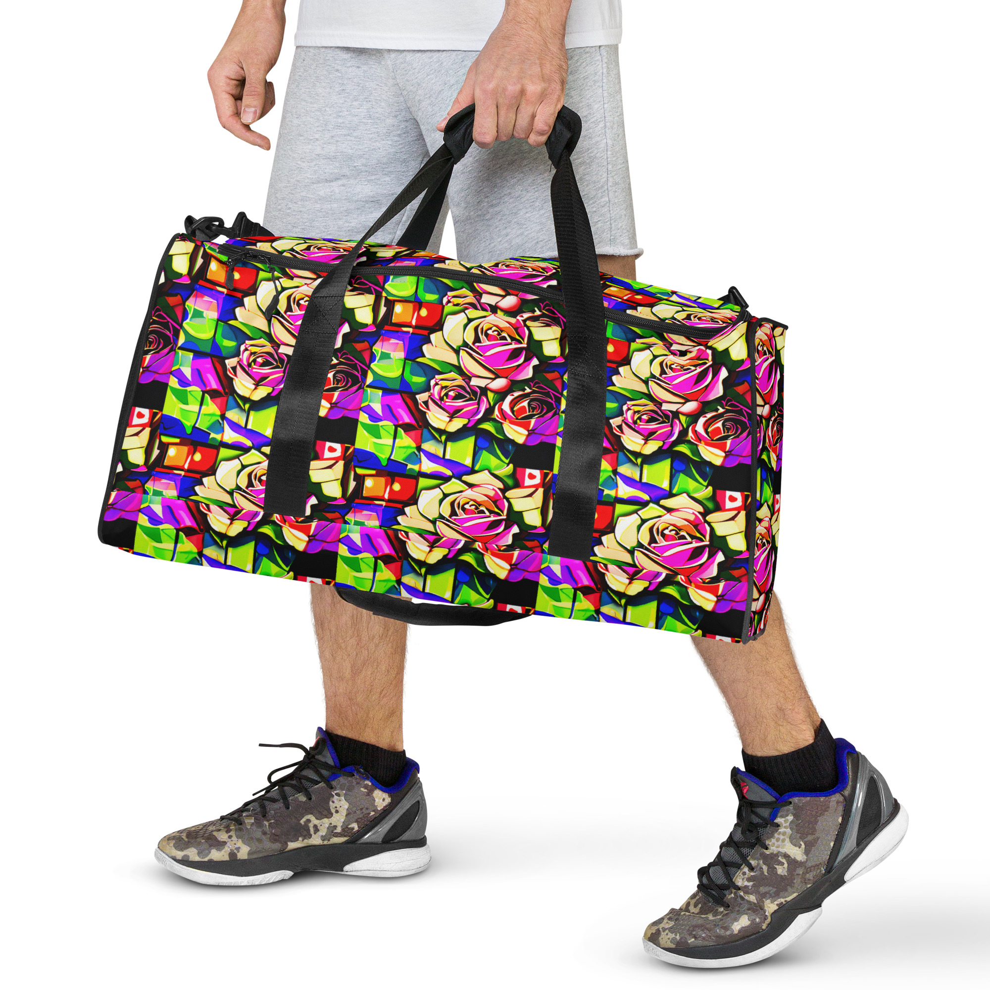 Abstract Roses Duffle Bag 7 Abstract Roses Duffle Bag - Image 7