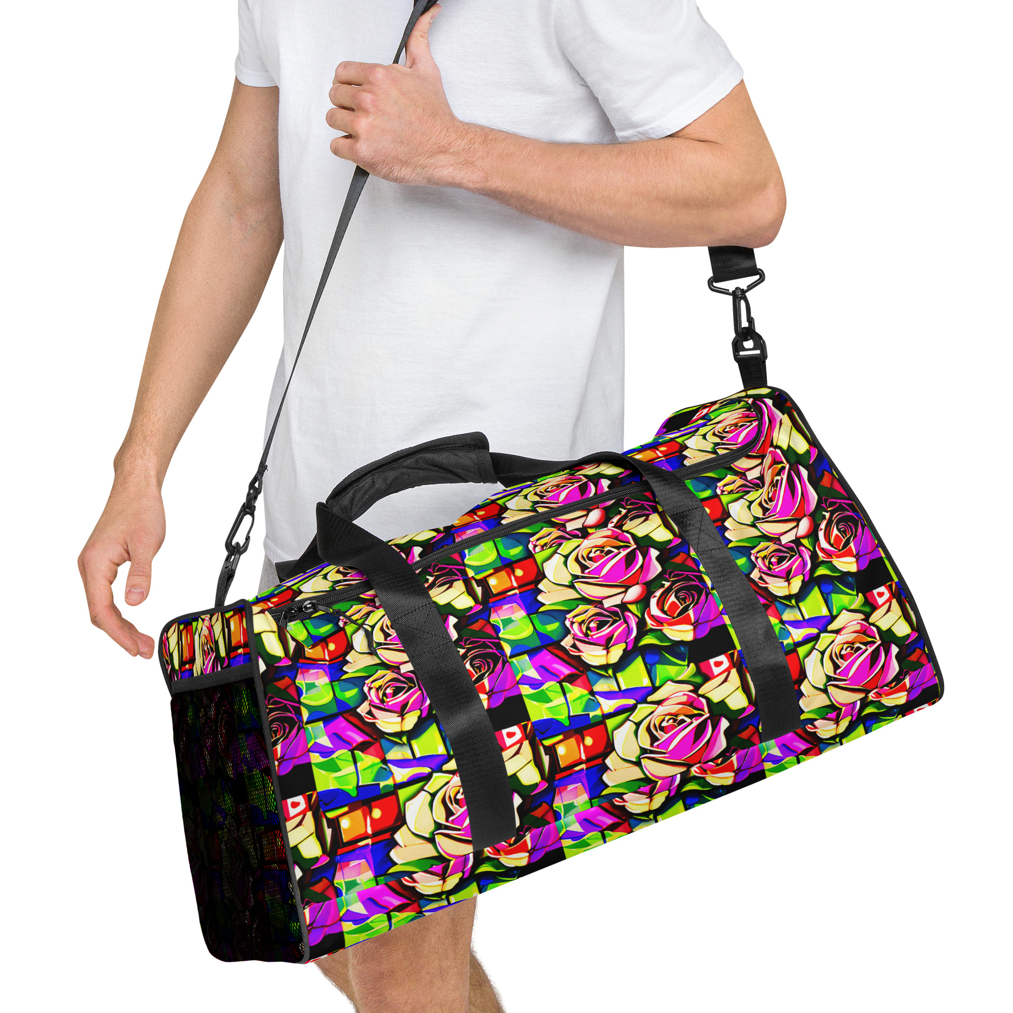 Abstract Roses Duffle Bag 13 Abstract Roses Duffle Bag - Image 13