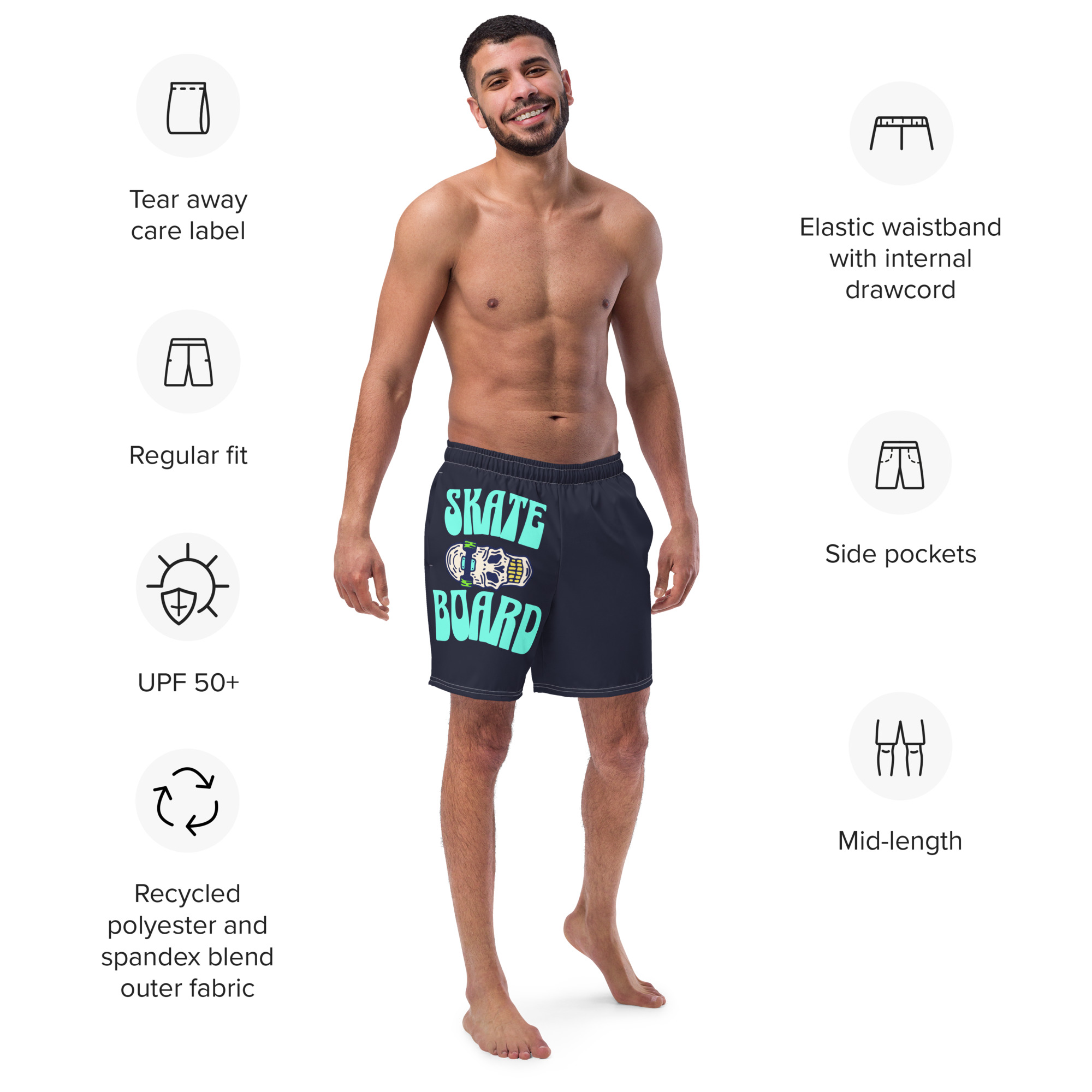 Bright Skateboard Swim Trunks 7 Bright Skateboard Swim Trunks - Image 7