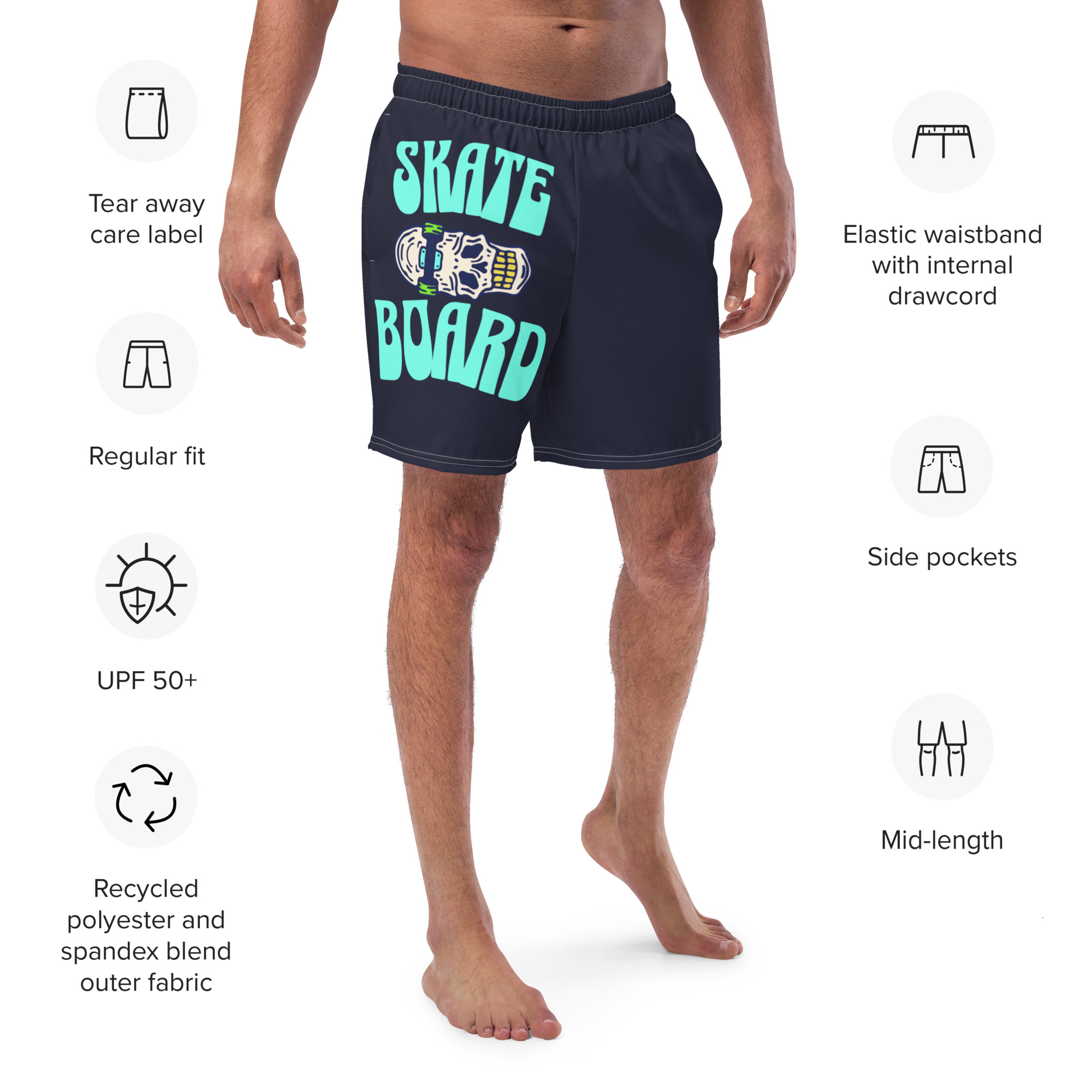 Bright Skateboard Swim Trunks 11 Bright Skateboard Swim Trunks - Image 11