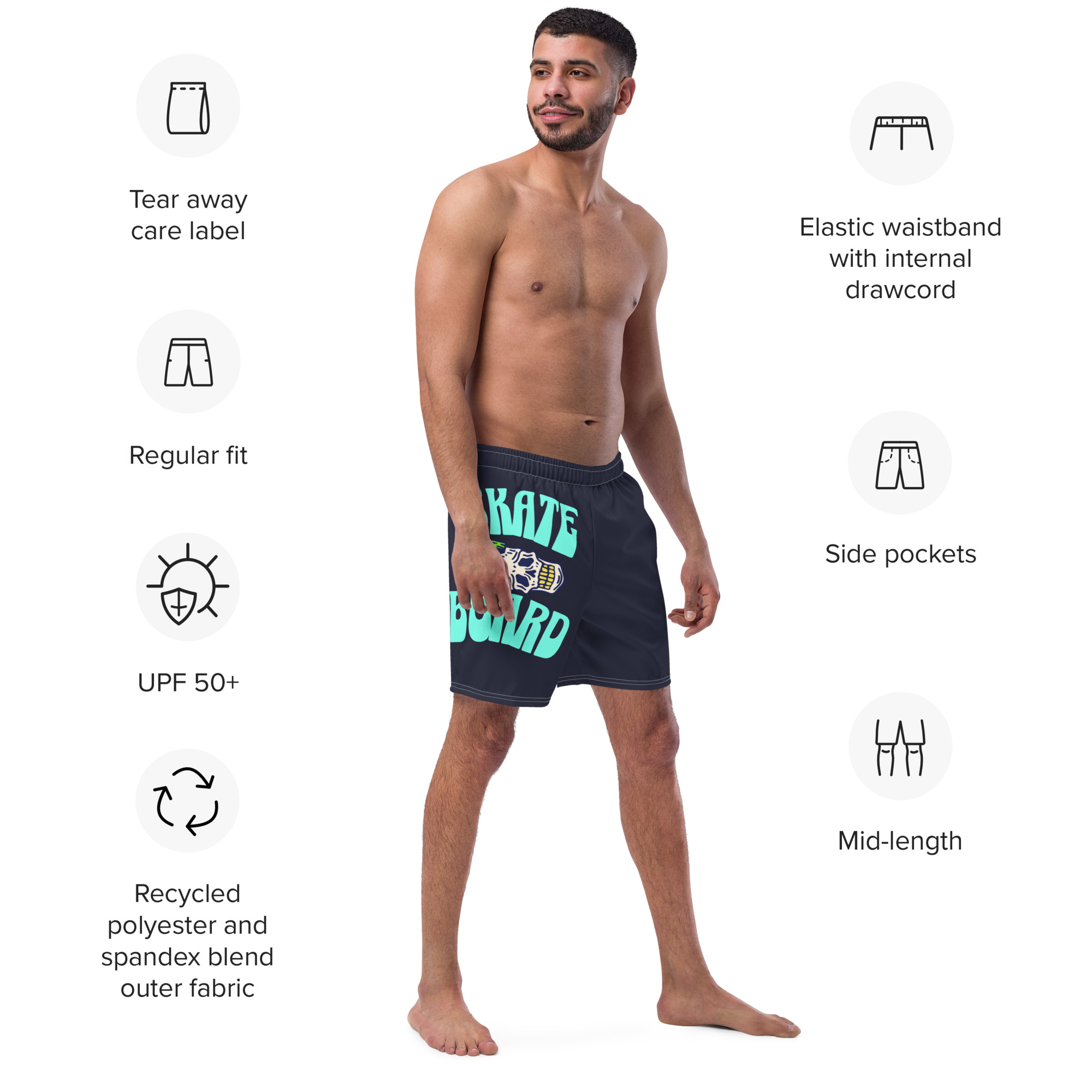 Bright Skateboard Swim Trunks 21 Bright Skateboard Swim Trunks - Image 21