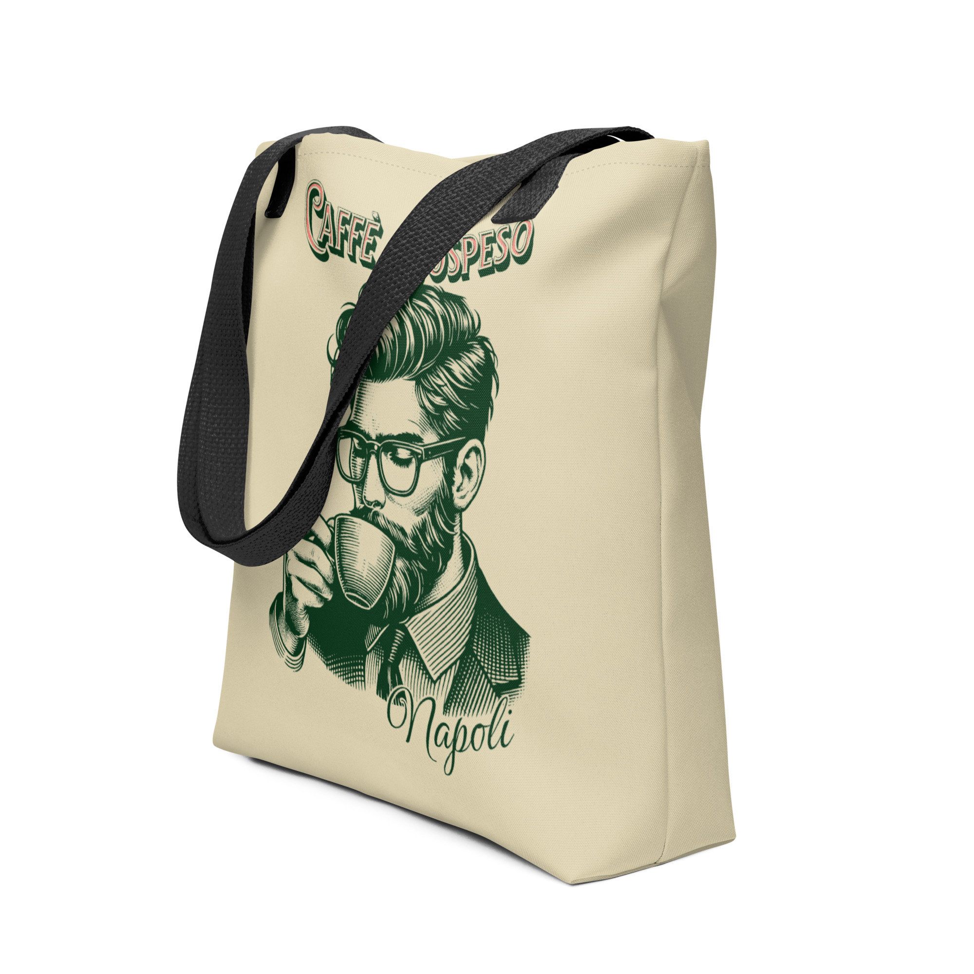 Green Cafe Sospeso Tote Bag 1 Green Cafe Sospeso Tote Bag