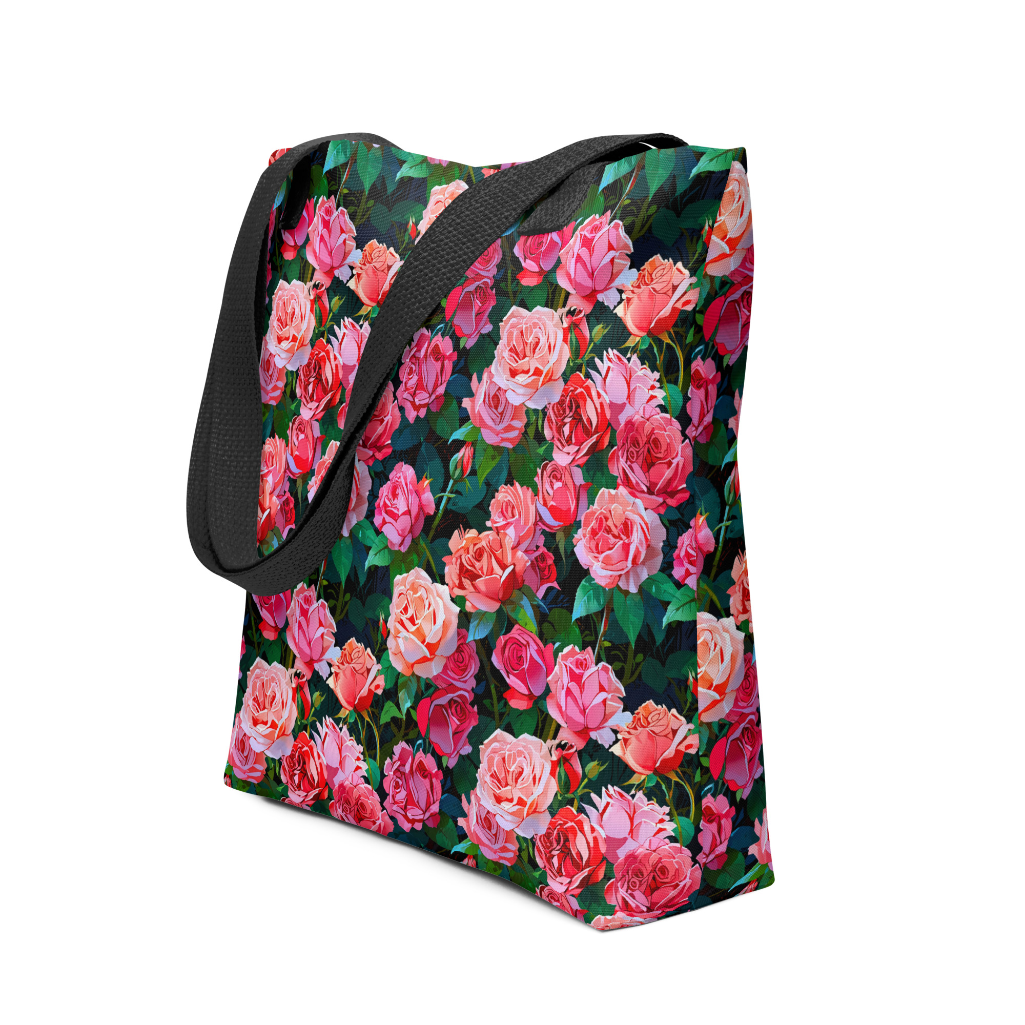 Red Pink Roses Tote Bag 1 Red Pink Roses Tote Bag