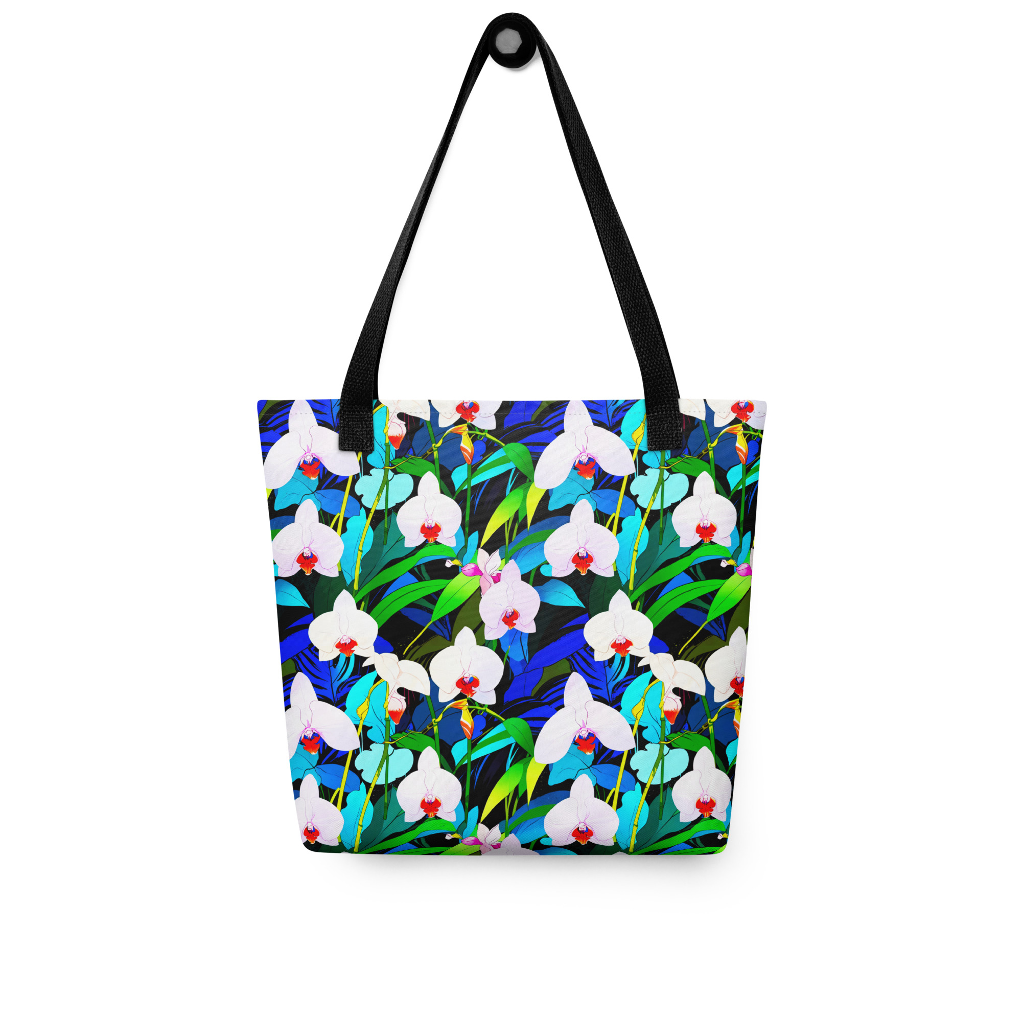 Blue Orchids Tote Bag 3 Blue Orchids Tote Bag - Image 3