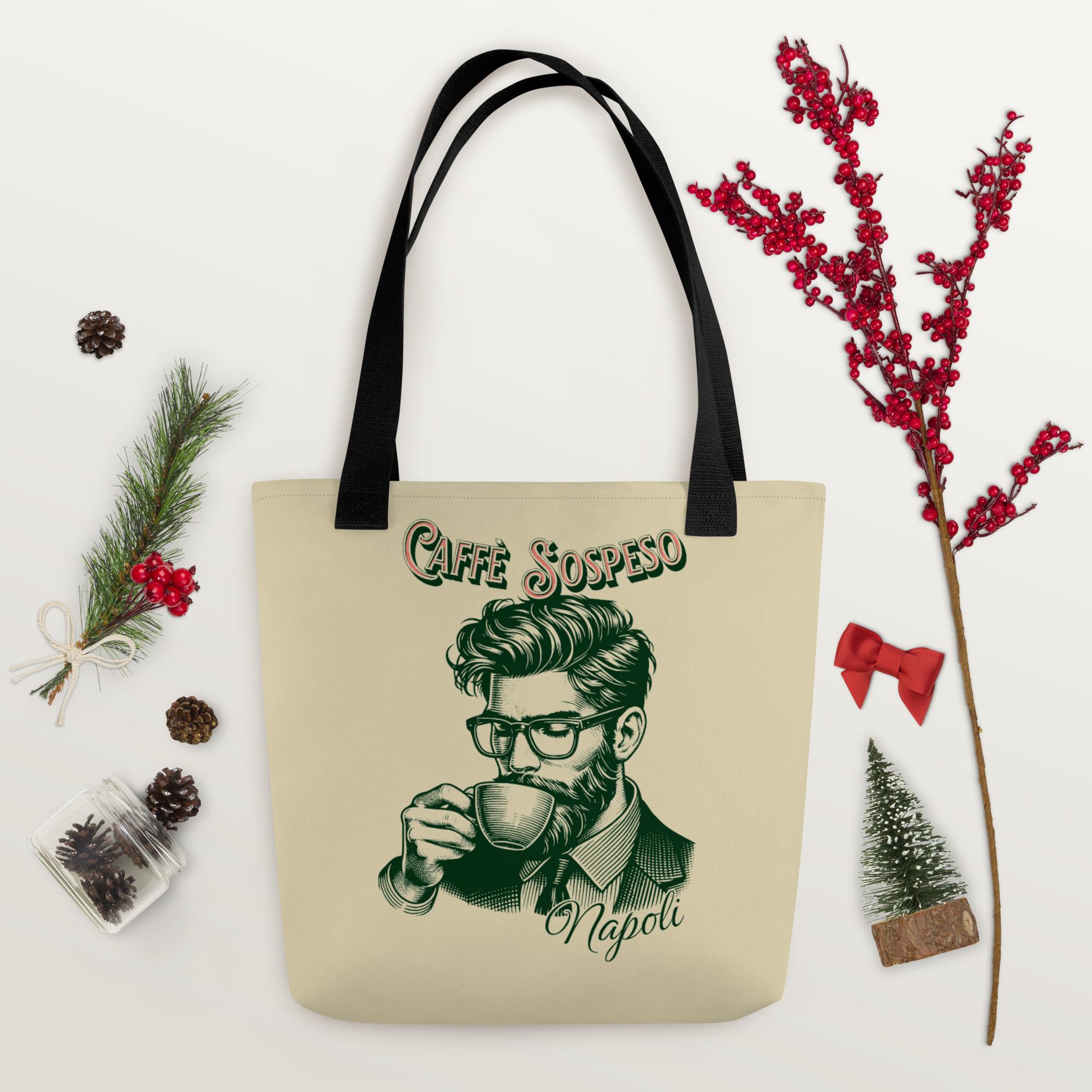 Green Cafe Sospeso Tote Bag 3 Green Cafe Sospeso Tote Bag - Image 3