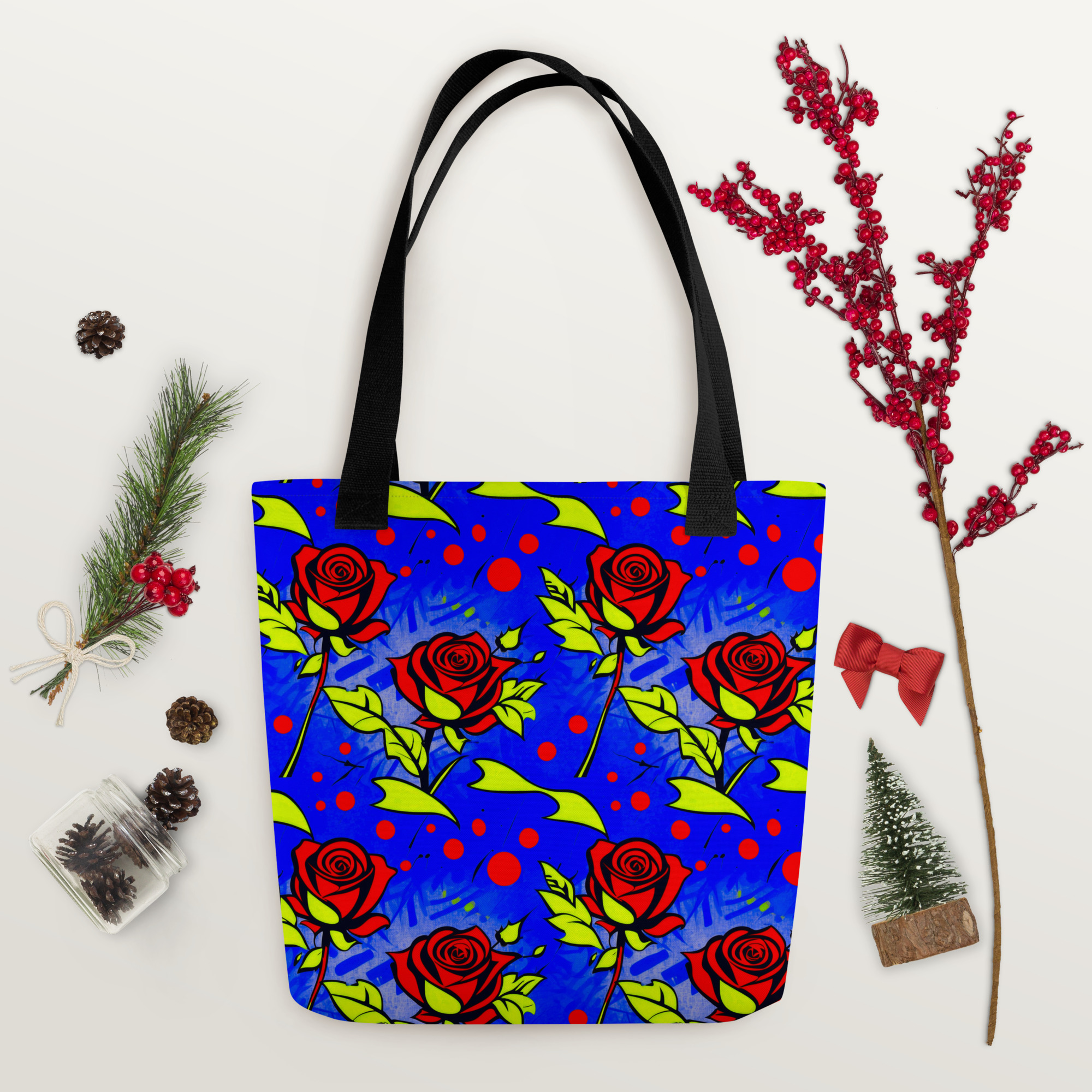 Beautiful Red Roses Tote Bag 7 Beautiful Red Roses Tote Bag - Image 7