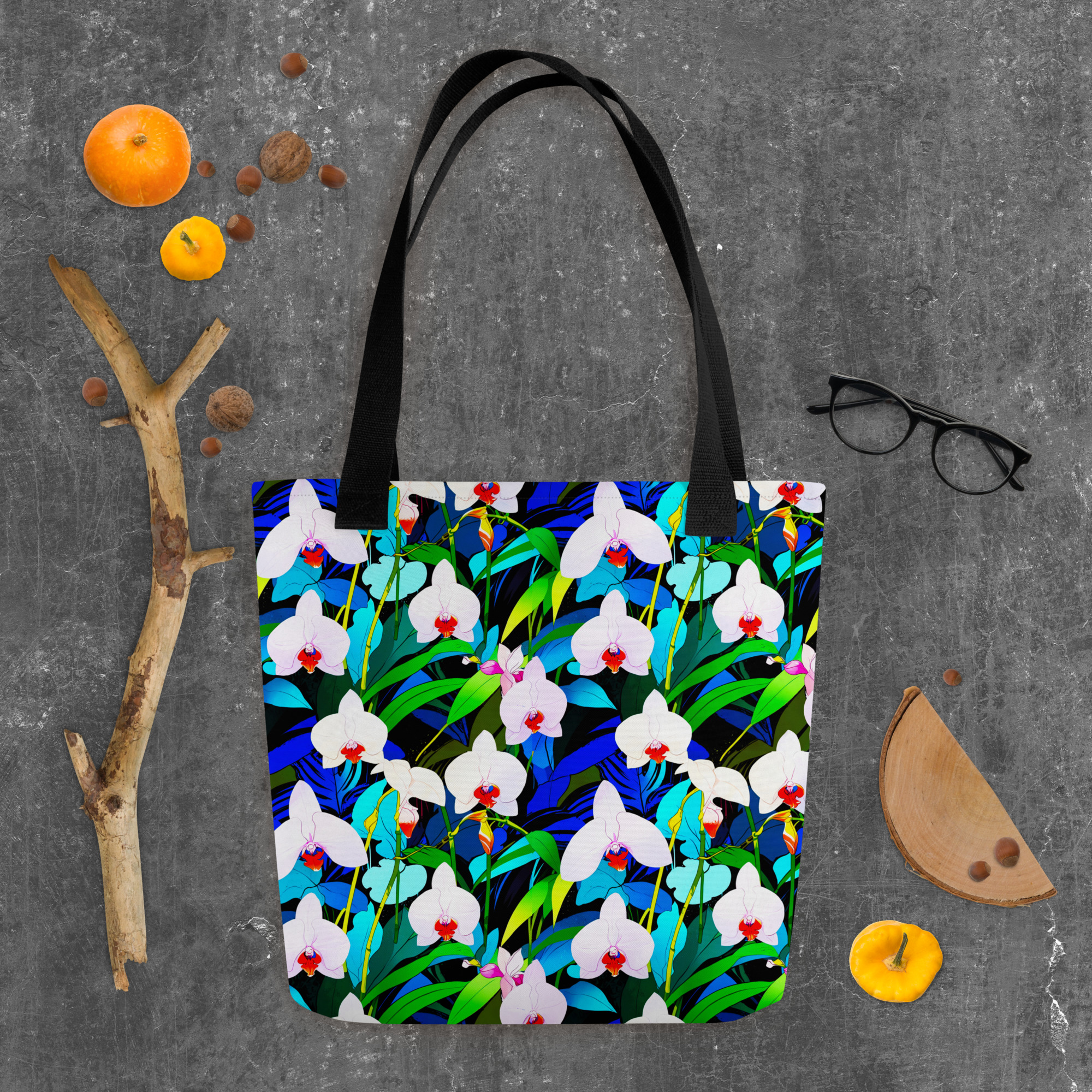 Blue Orchids Tote Bag 9 Blue Orchids Tote Bag - Image 9