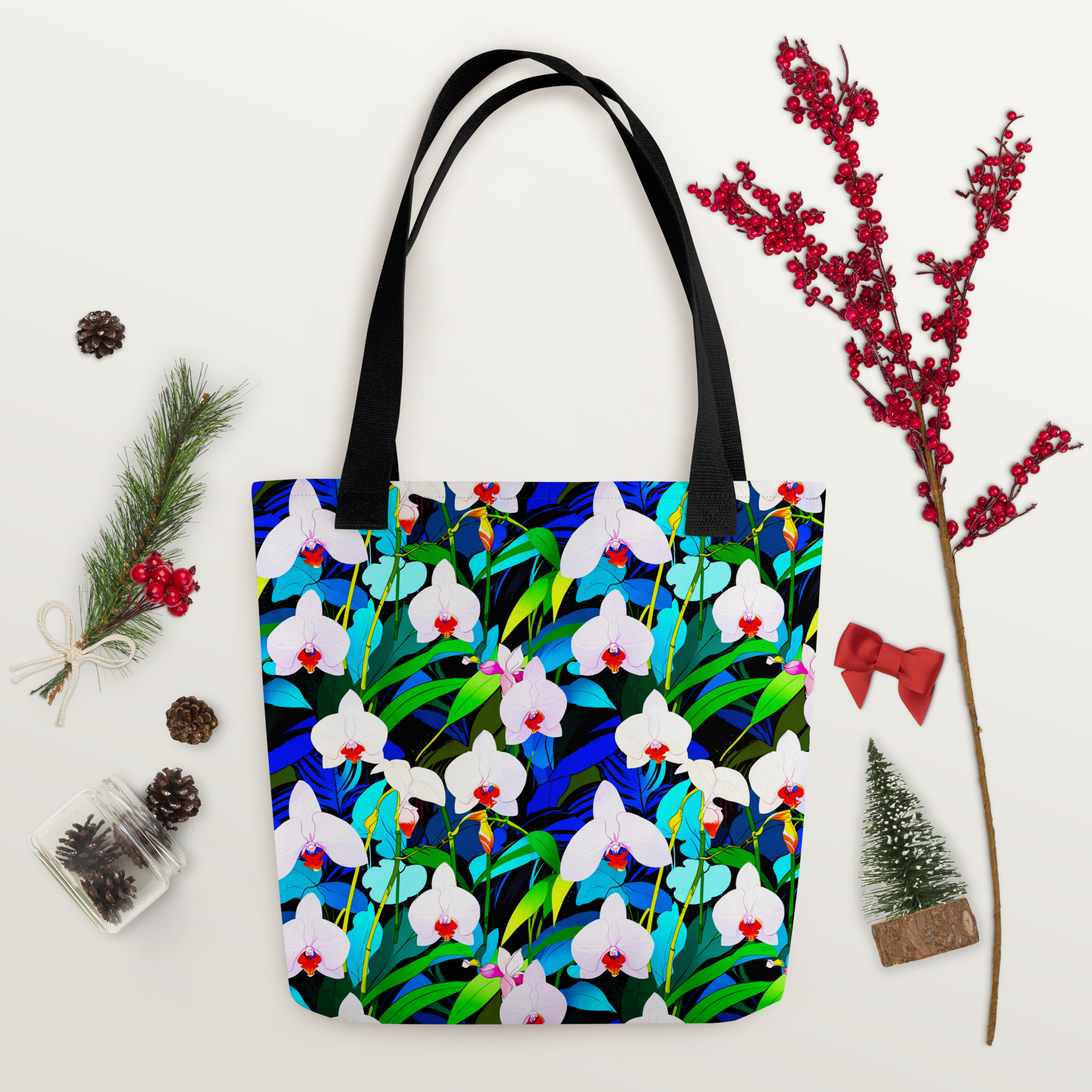 Blue Orchids Tote Bag 6 Blue Orchids Tote Bag - Image 6