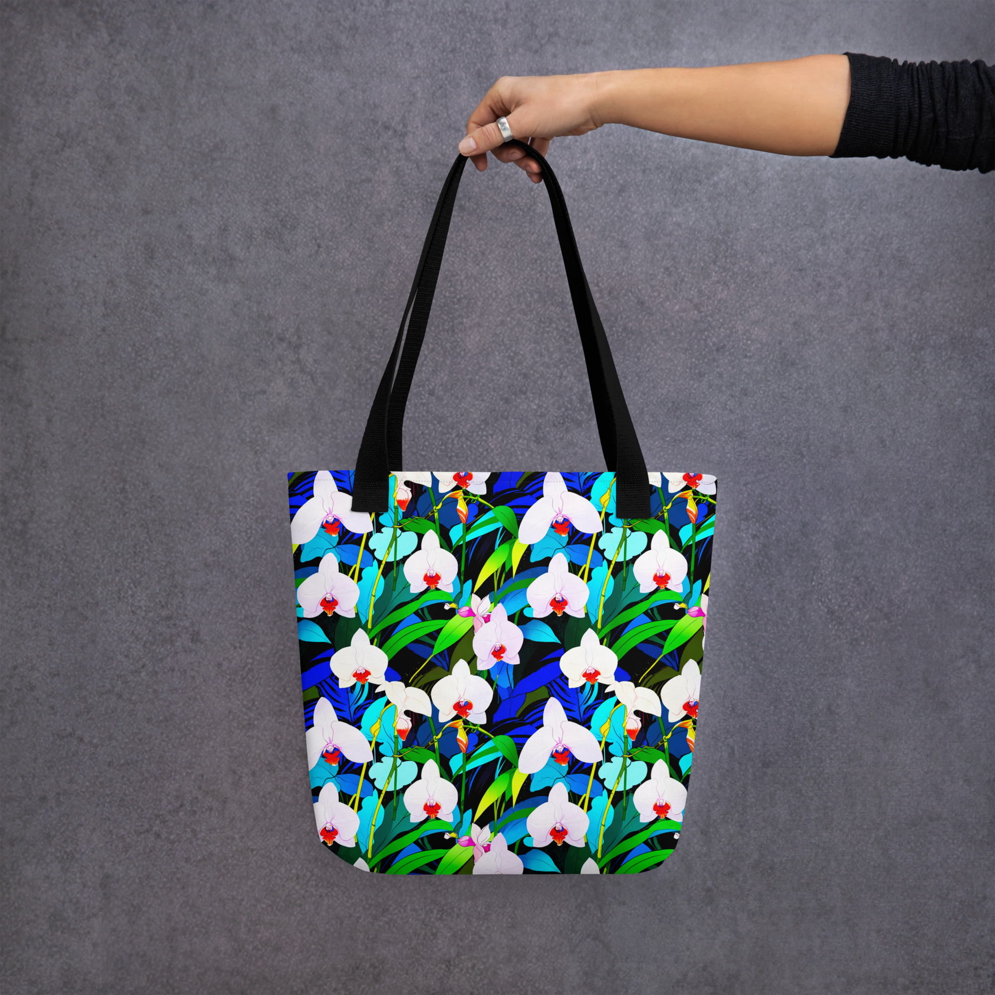 Blue Orchids Tote Bag 10 Blue Orchids Tote Bag - Image 10