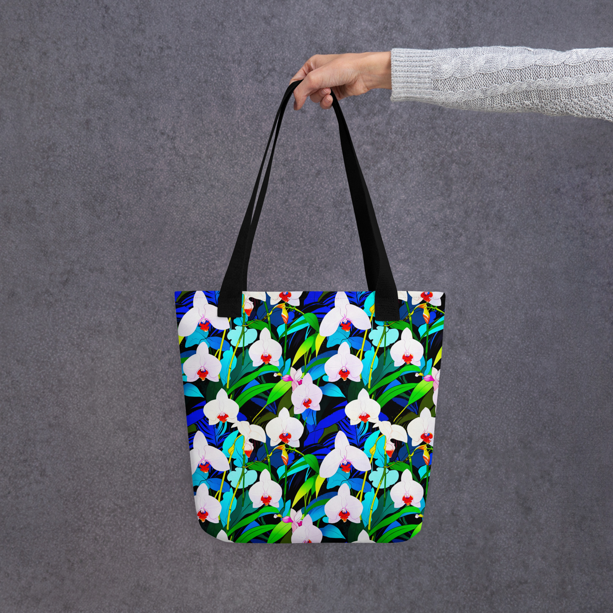 Blue Orchids Tote Bag 11 Blue Orchids Tote Bag - Image 11