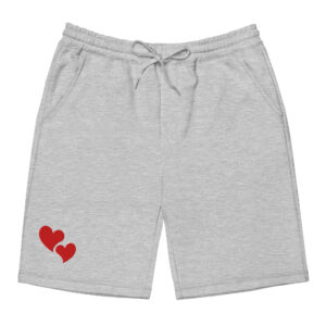 Red Hearts Fleece Shorts