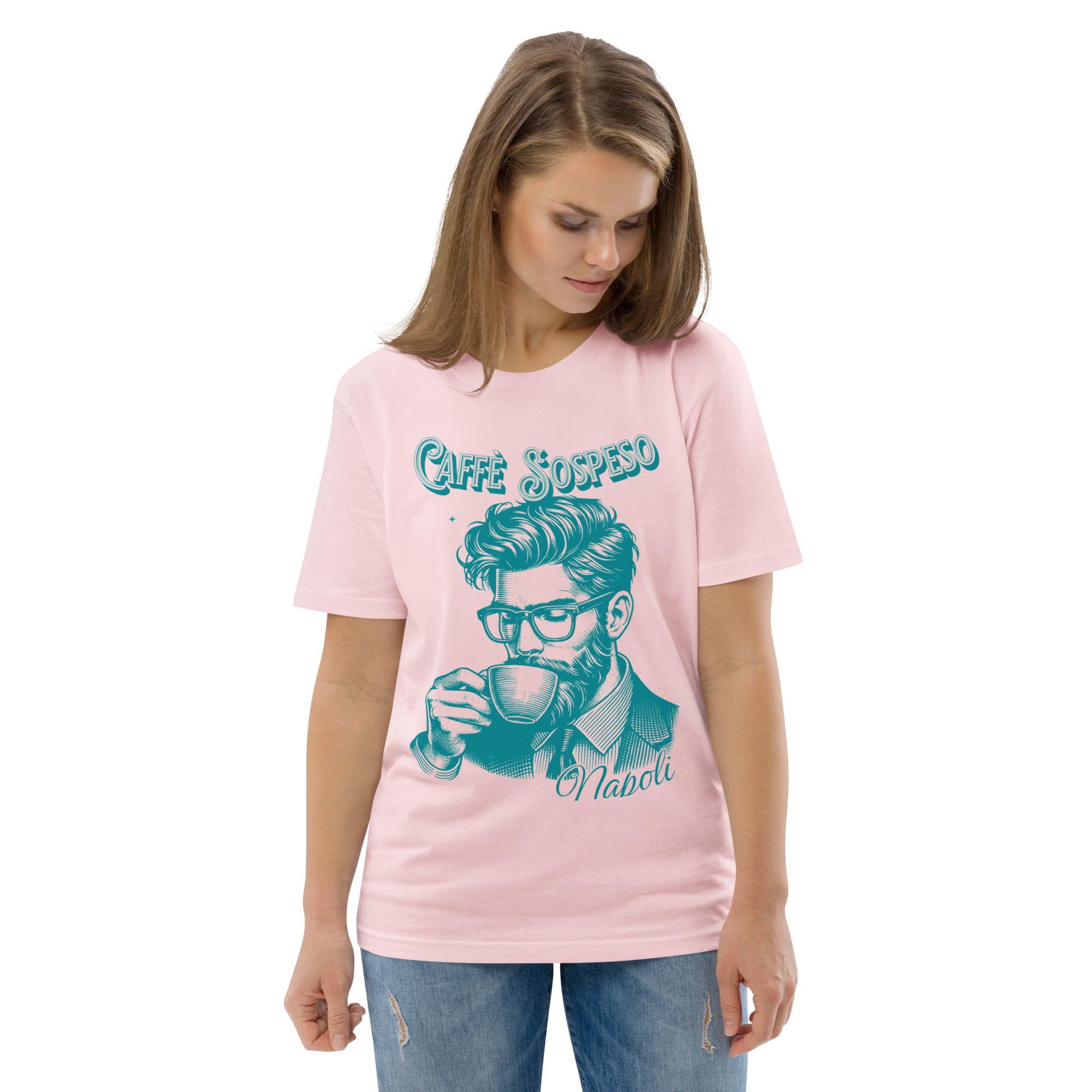 Blue Cafe Sospeso Light Cotton T-Shirt 20 Blue Cafe Sospeso Light Cotton T-Shirt - Image 20