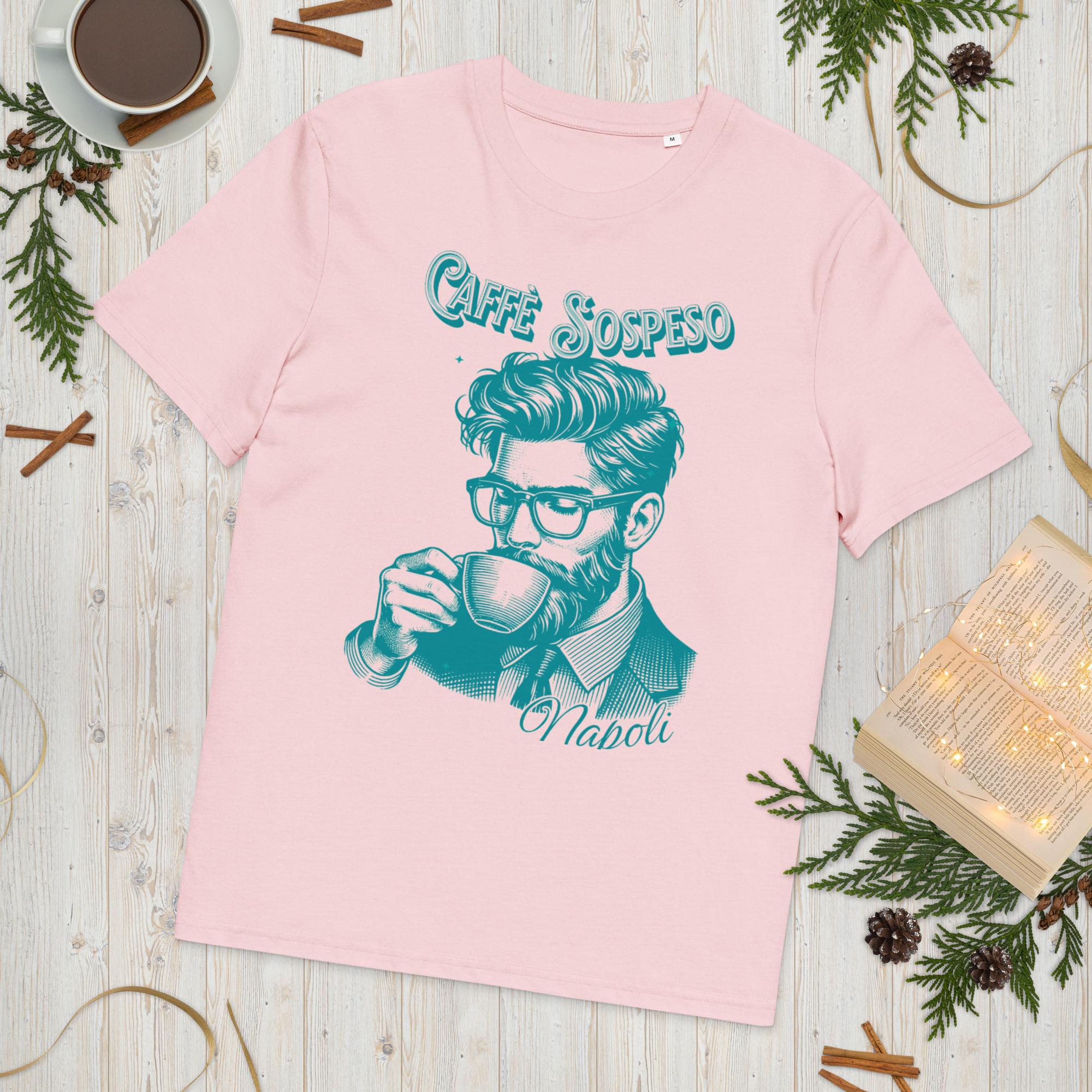 Blue Cafe Sospeso Light Cotton T-Shirt 21 Blue Cafe Sospeso Light Cotton T-Shirt - Image 21