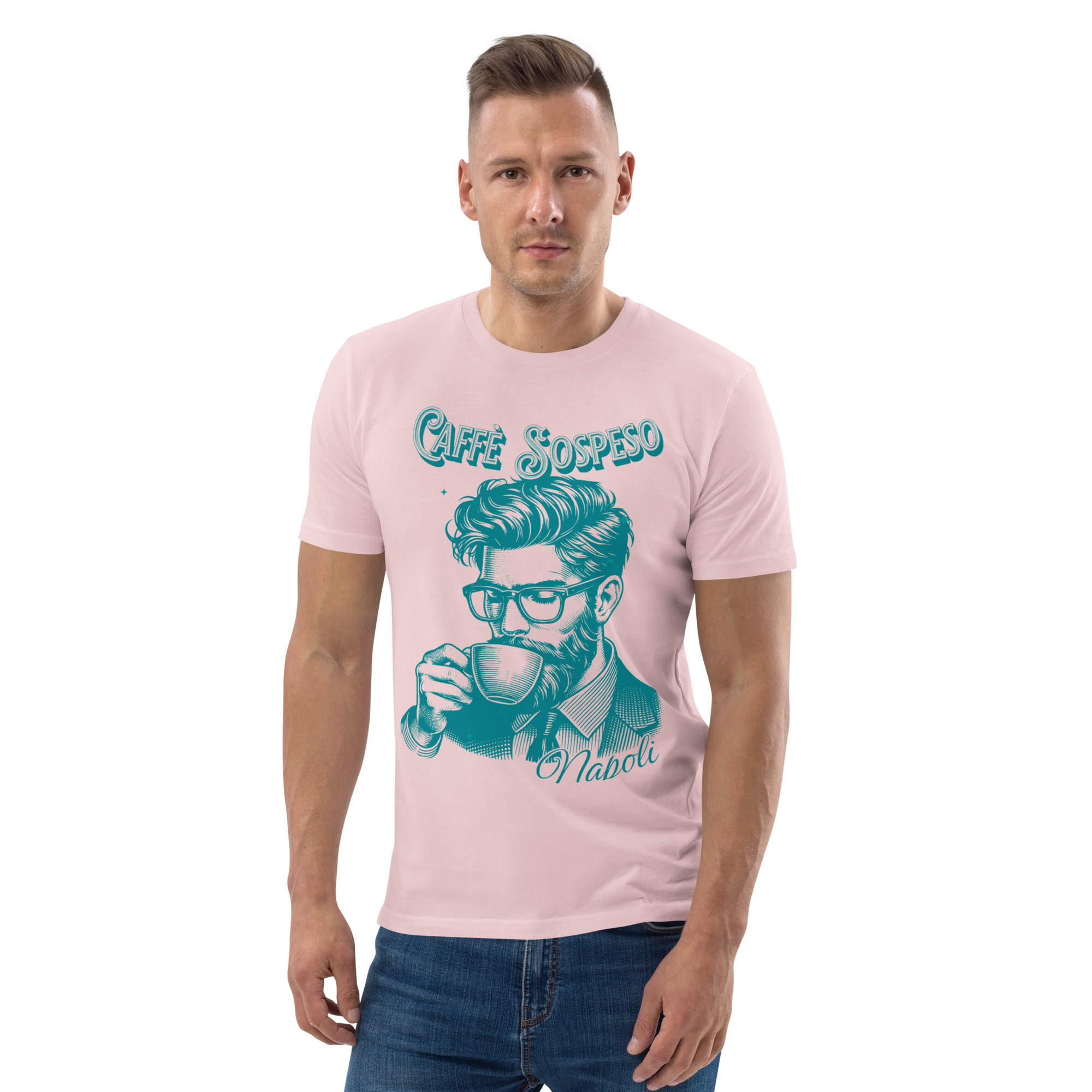 Blue Cafe Sospeso Light Cotton T-Shirt 22 Blue Cafe Sospeso Light Cotton T-Shirt - Image 22