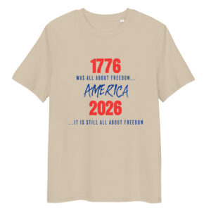 American Freedom Blue Cotton T-Shirt