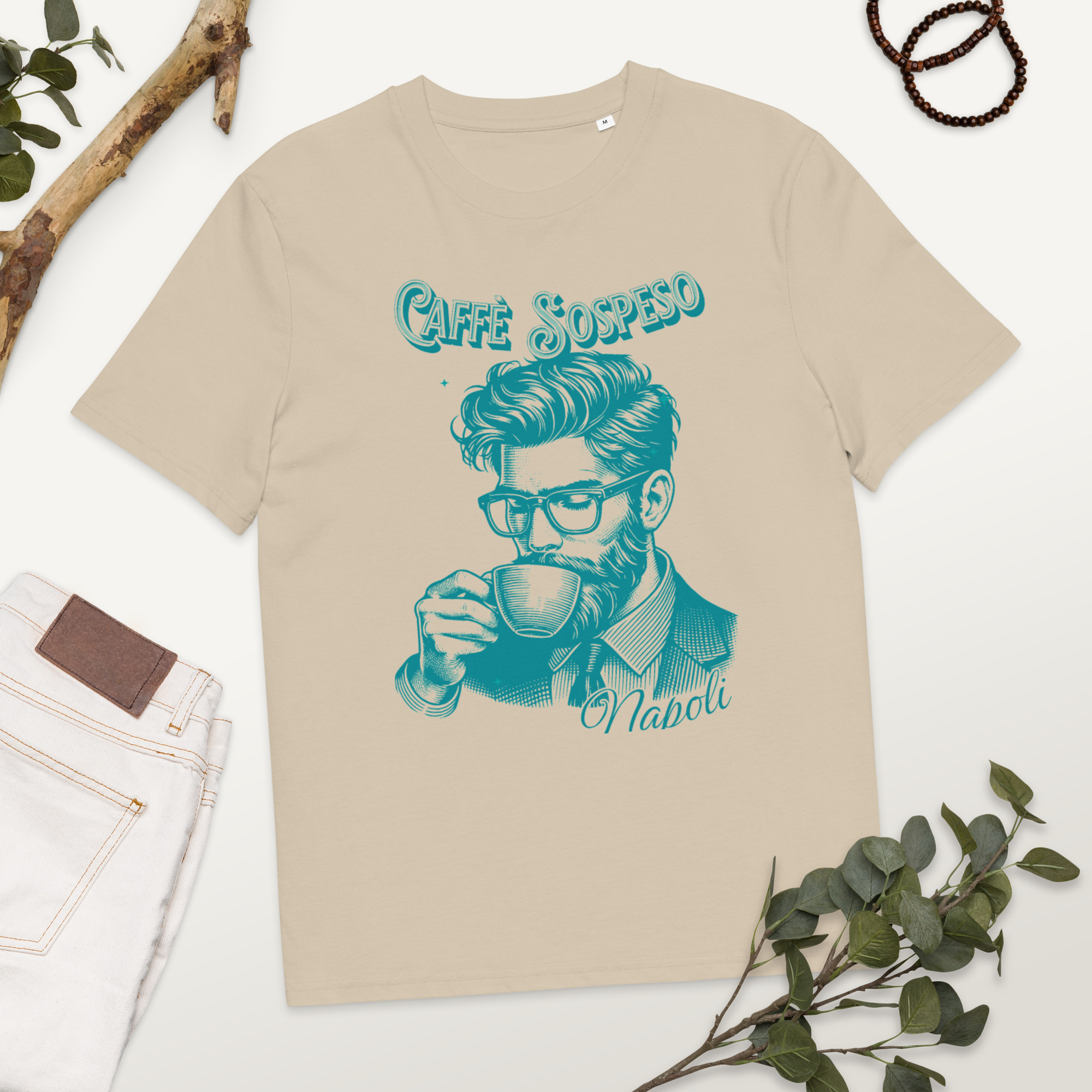 Blue Cafe Sospeso Light Cotton T-Shirt 17 Blue Cafe Sospeso Light Cotton T-Shirt - Image 17