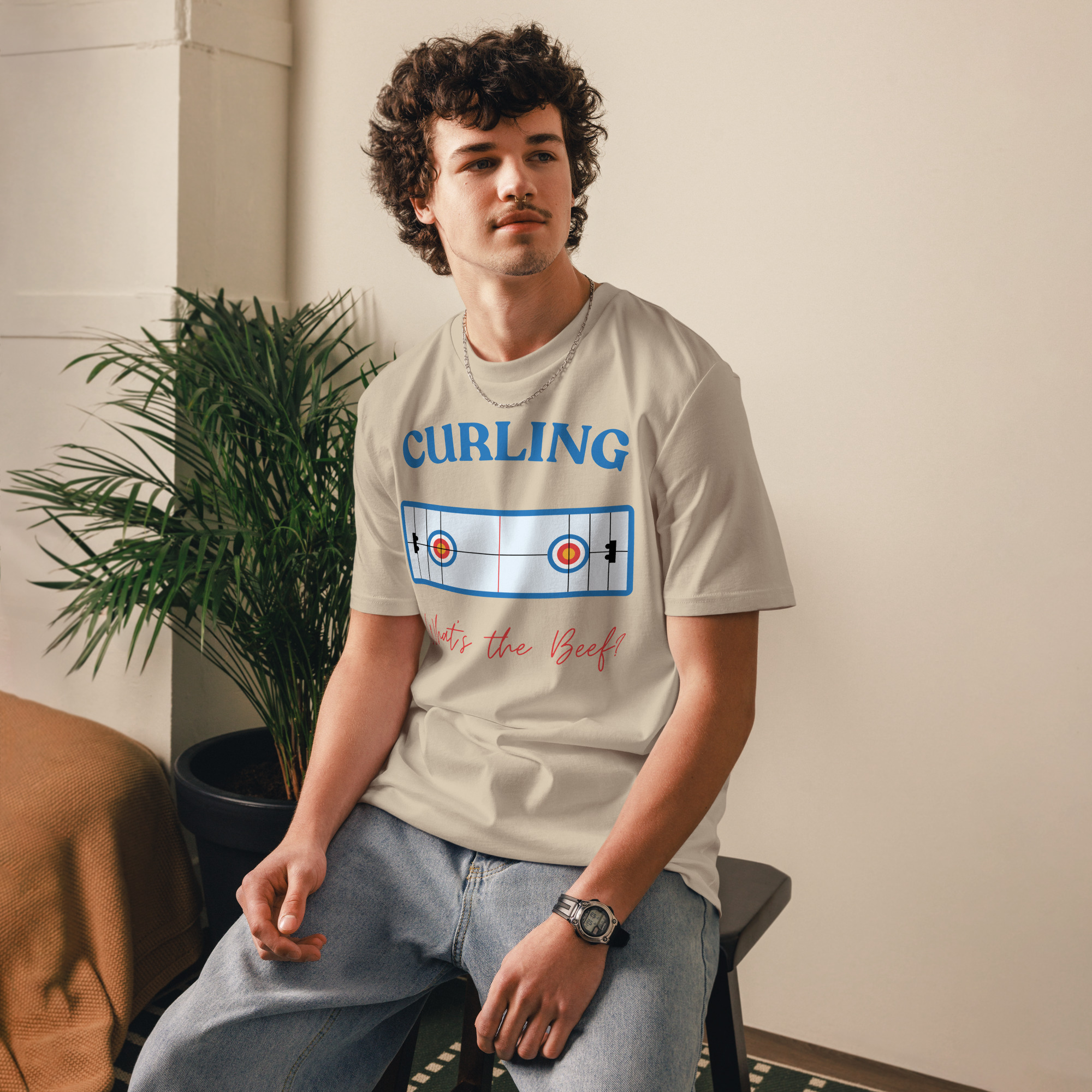 Curling Beef Cotton T-Shirt 19 Curling Beef Cotton T-Shirt - Image 19