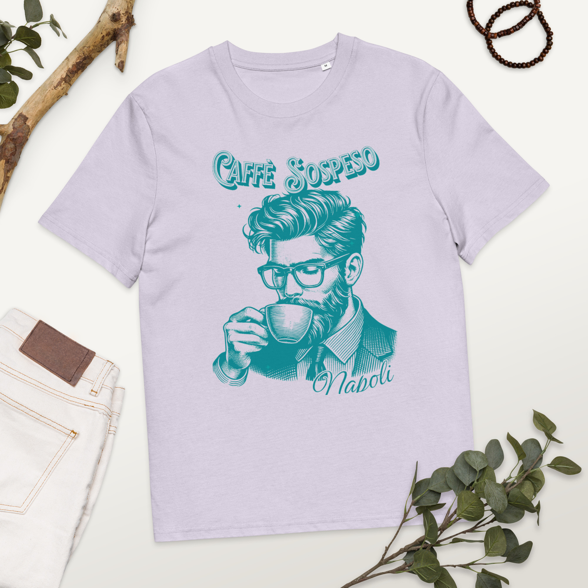 Blue Cafe Sospeso Light Cotton T-Shirt 12 Blue Cafe Sospeso Light Cotton T-Shirt - Image 12