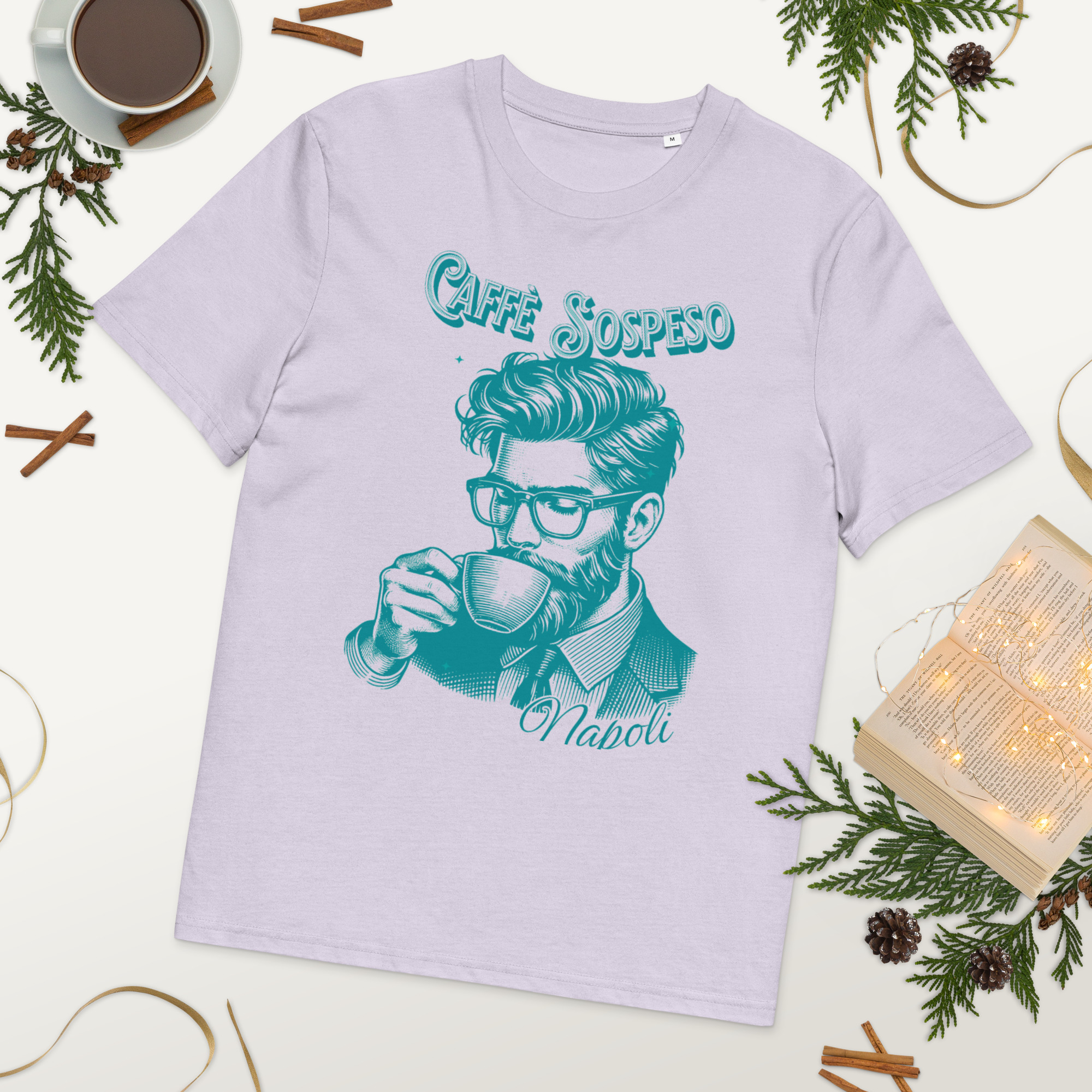 Blue Cafe Sospeso Light Cotton T-Shirt 13 Blue Cafe Sospeso Light Cotton T-Shirt - Image 13