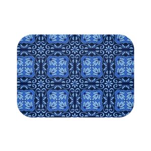 Dark-Blue Ceramic Tile Bathmat